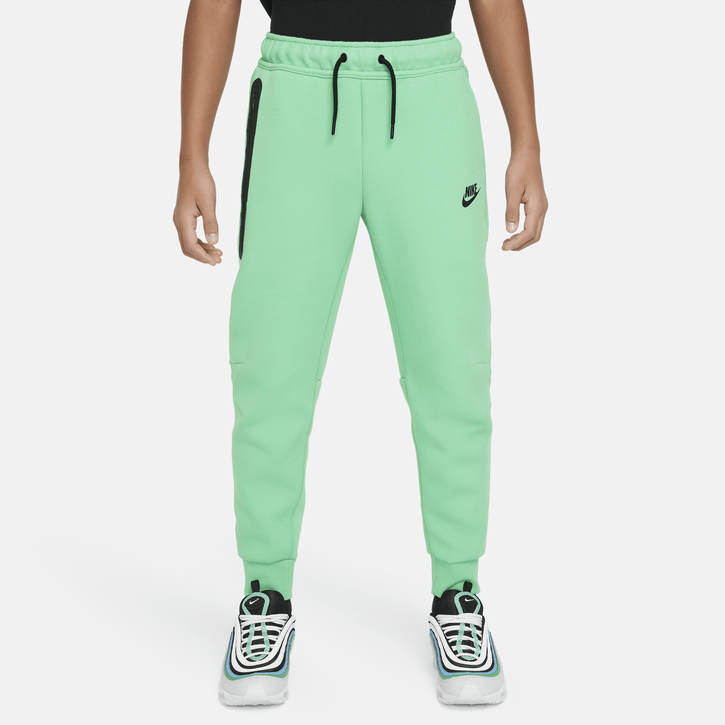 Green nike top tech fleece pants