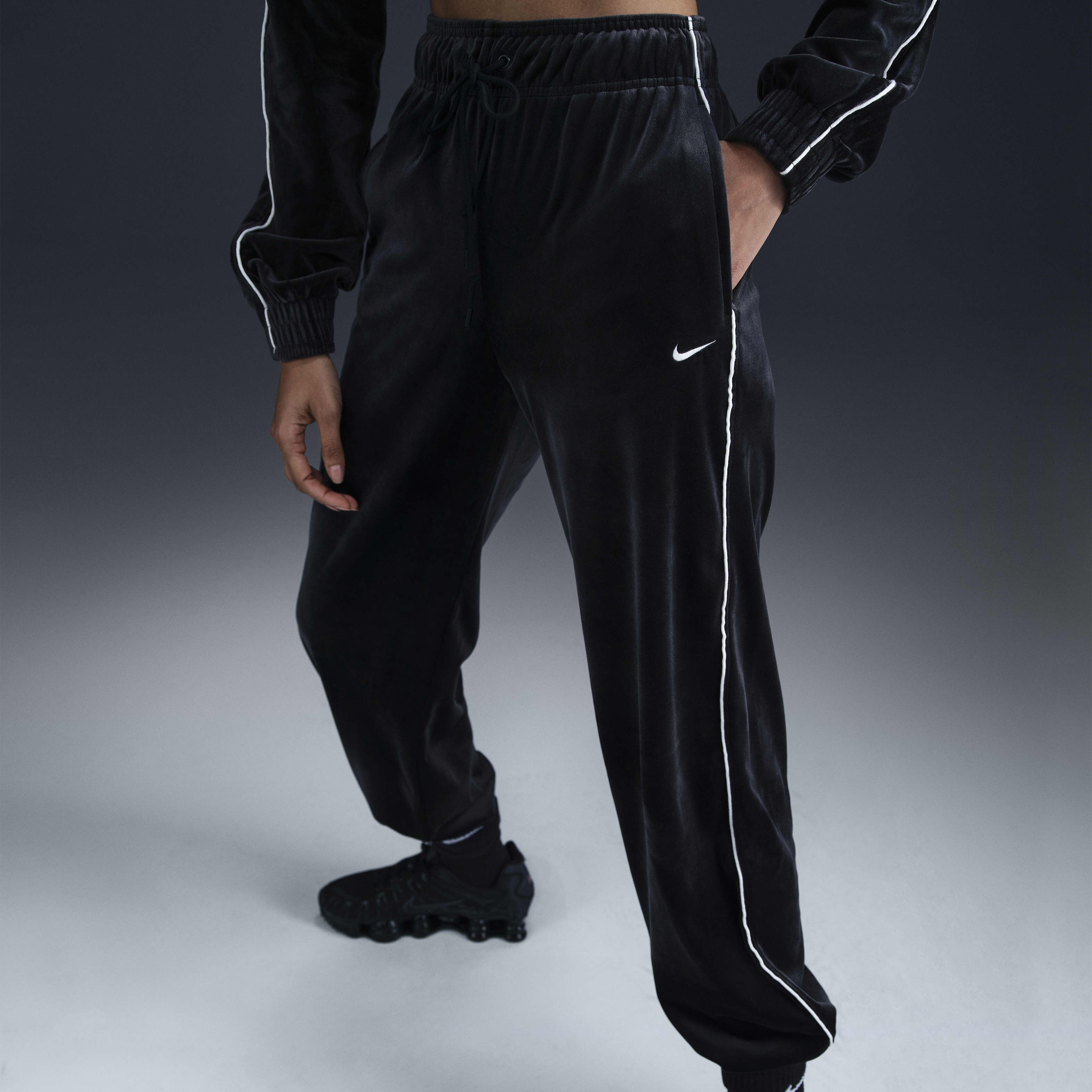 ★Nike★ Sportswear Collection Women's Mid-Rise Velor Jogge Buy Nike Sportswear Collection Women's Mid-Rise Velour