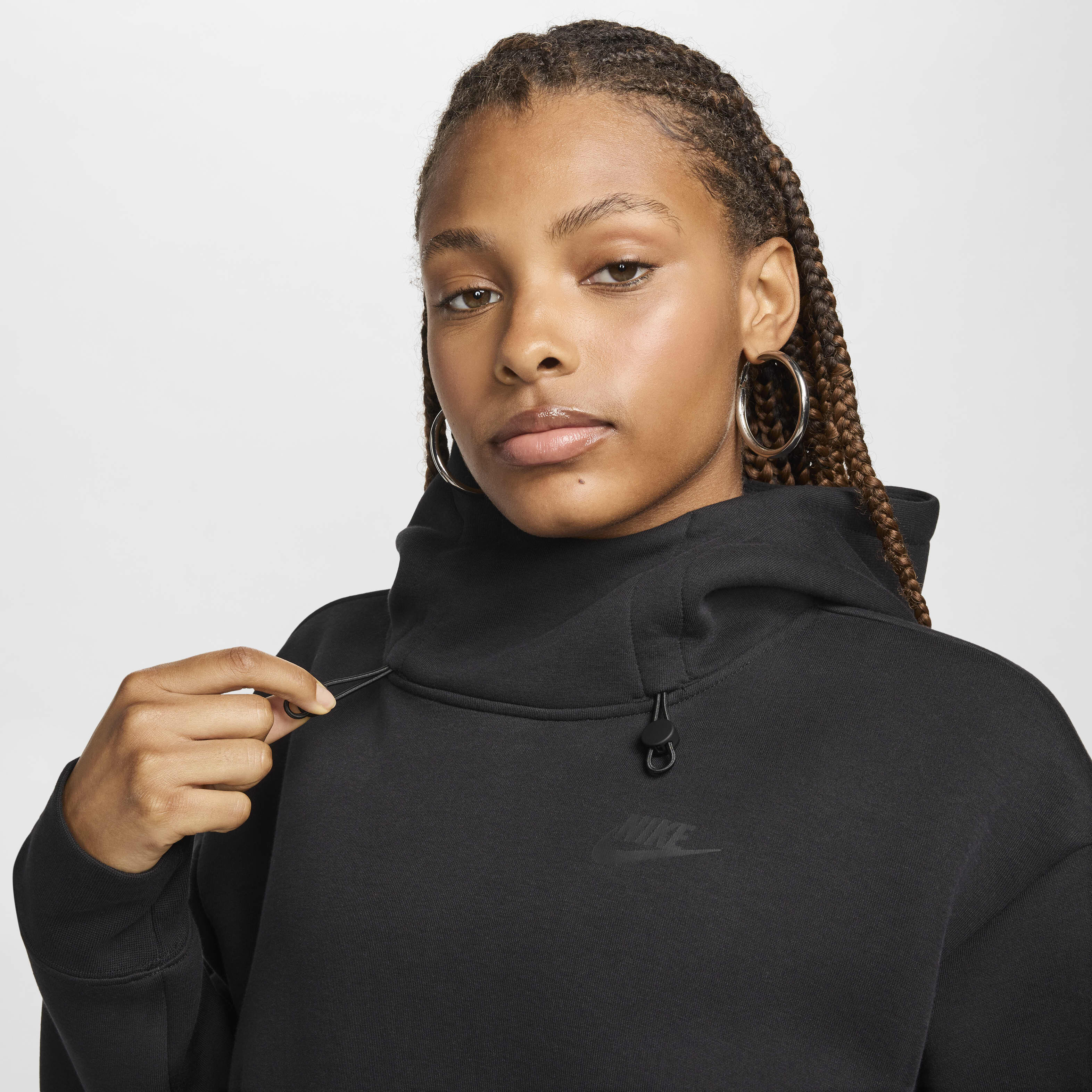 Buy Nike Sportswear Tech Fleece Women s Oversized Hoodie Black Black Nike Saudi Official