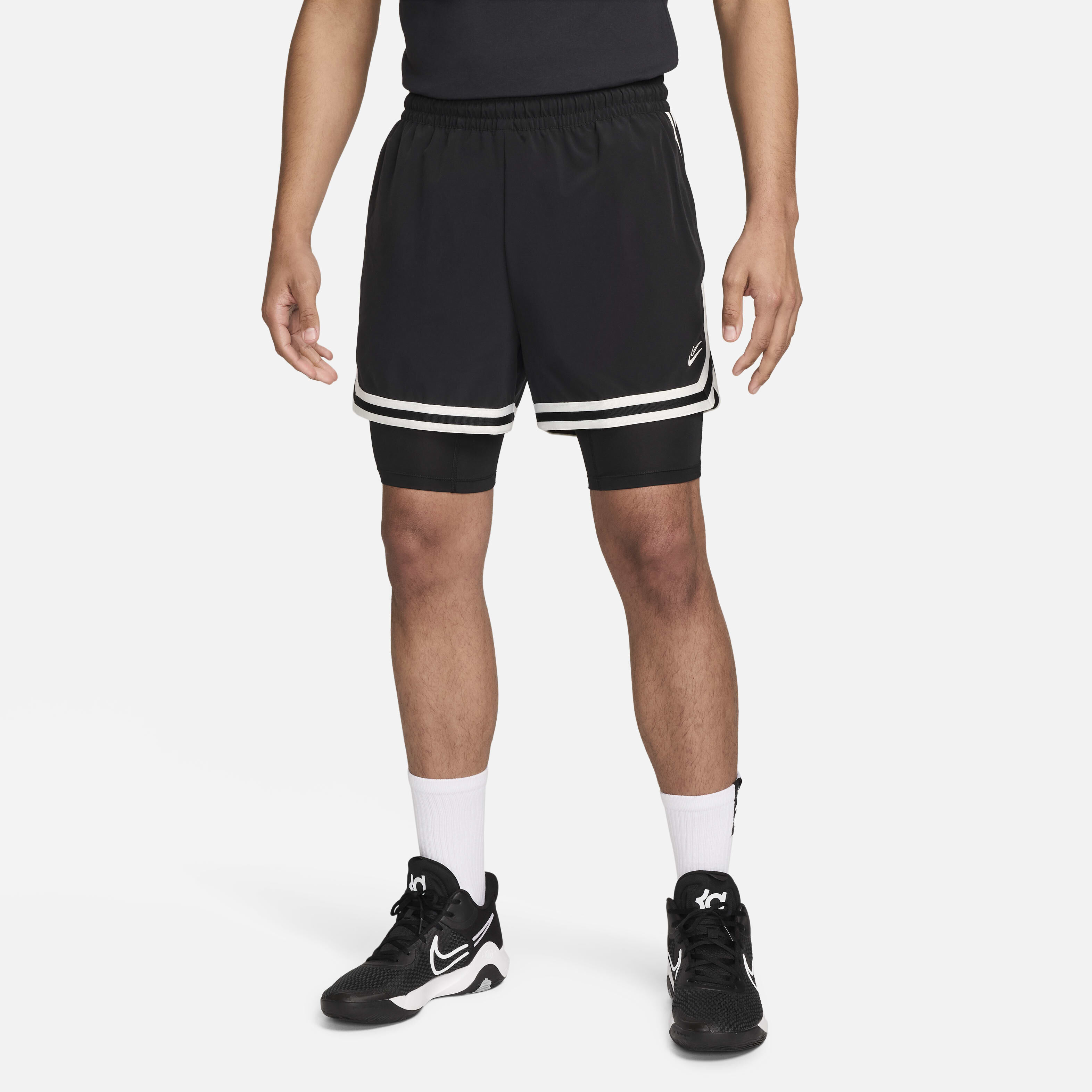 Buy Kevin Durant Men s 2.5cm approx. DNA 2 in 1 Basketball Shorts Black Black Sail Nike Saudi Official
