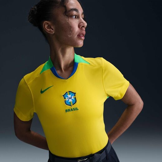 Kits & Jerseys-Nike, Brazil 2025 Stadium Home (Women's Team), Women's Nike Dri-FIT Football Replica Shirt