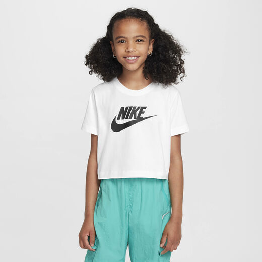 T-Shirts & Tops-Nike, Nike Sportswear, Older Kids' (Girls') Cropped T-Shirt