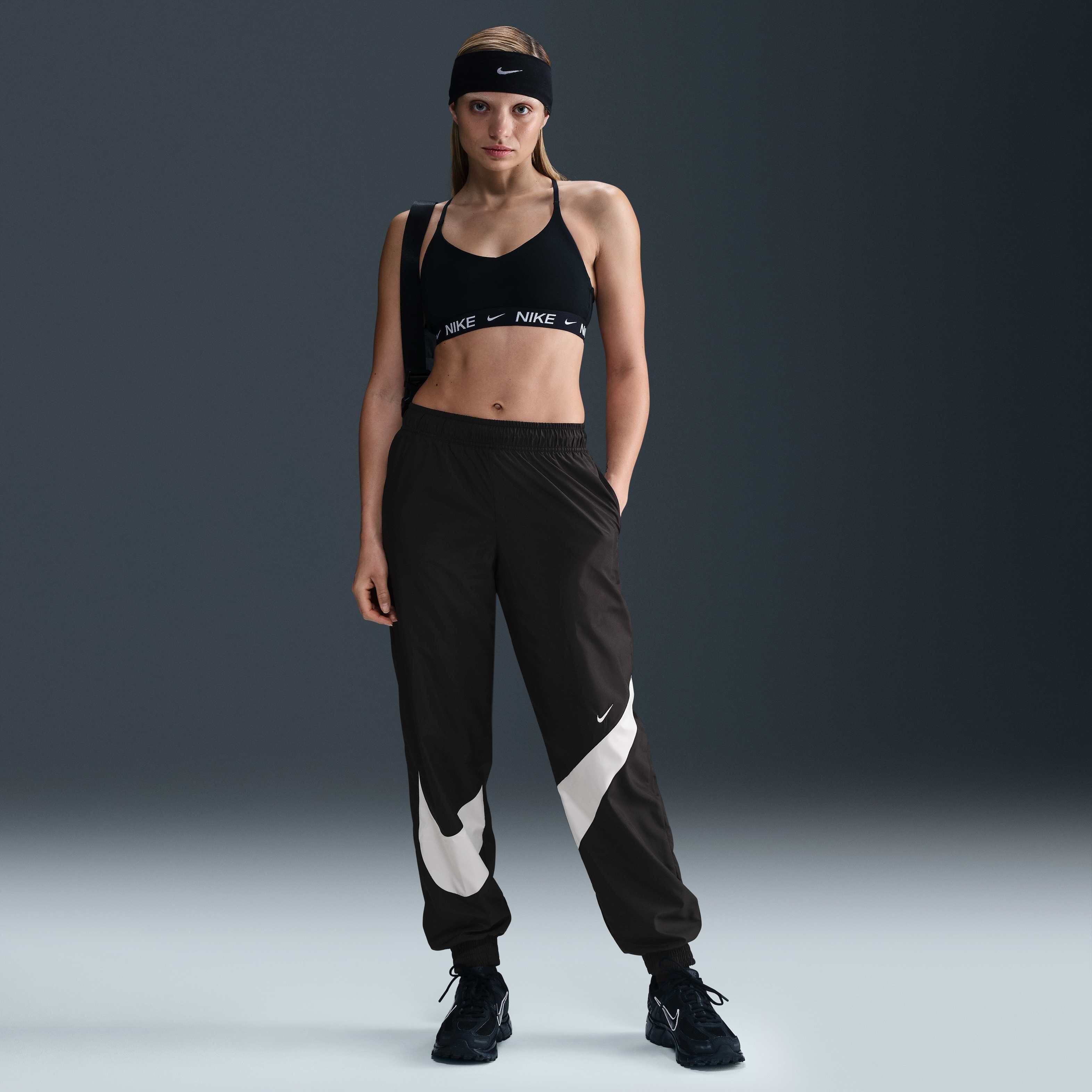 NIKE☆NSW Classic Woven UV Mid-Rise WVN Jogger Pants☆Black Buy Nike Sportswear Classic Women's UV Protection Mid-Rise