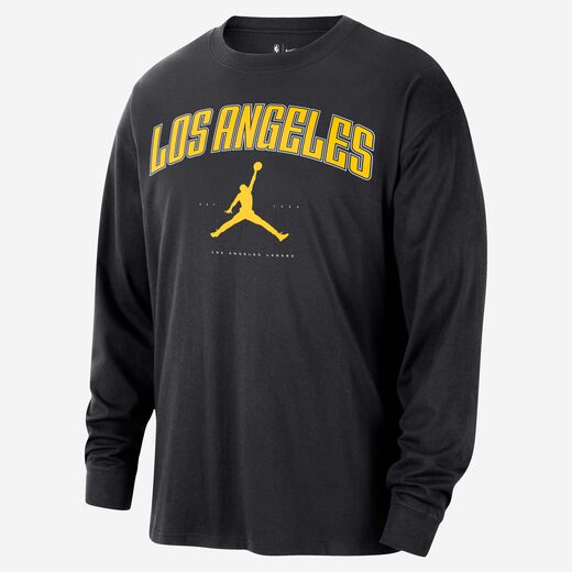 Jordan Long Sleeves Shirts-Nike, Los Angeles Lakers Essential, Men's Jordan NBA Long-Sleeve T-Shirt