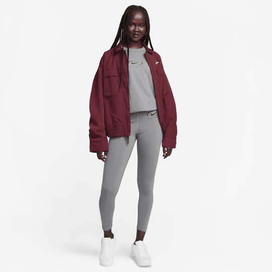 Burgundy nike top jacket womens