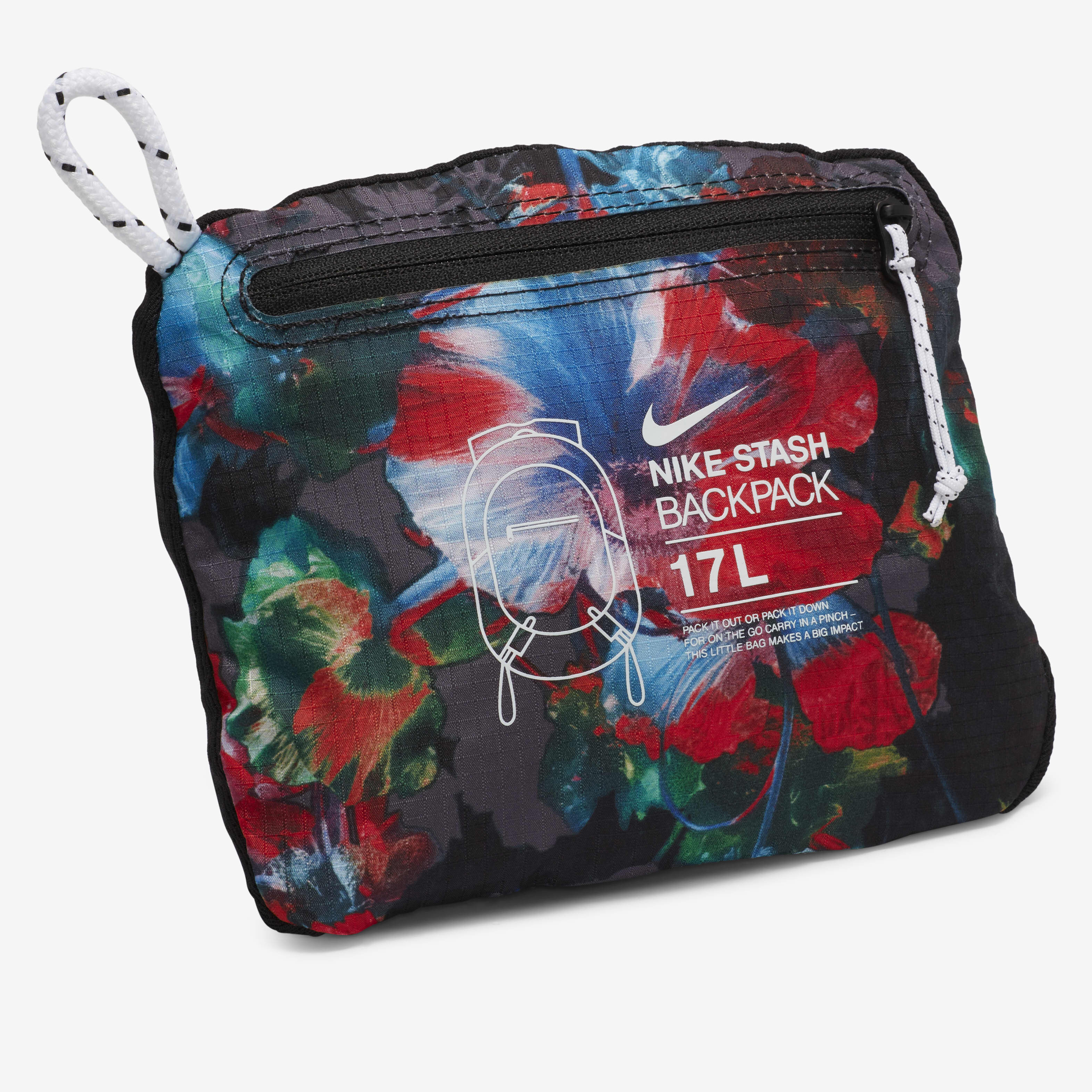 完売必須!☆Nike Stash Backpack (17L) Buy Nike Printed Stash Backpack (17L) - Black/Black/White