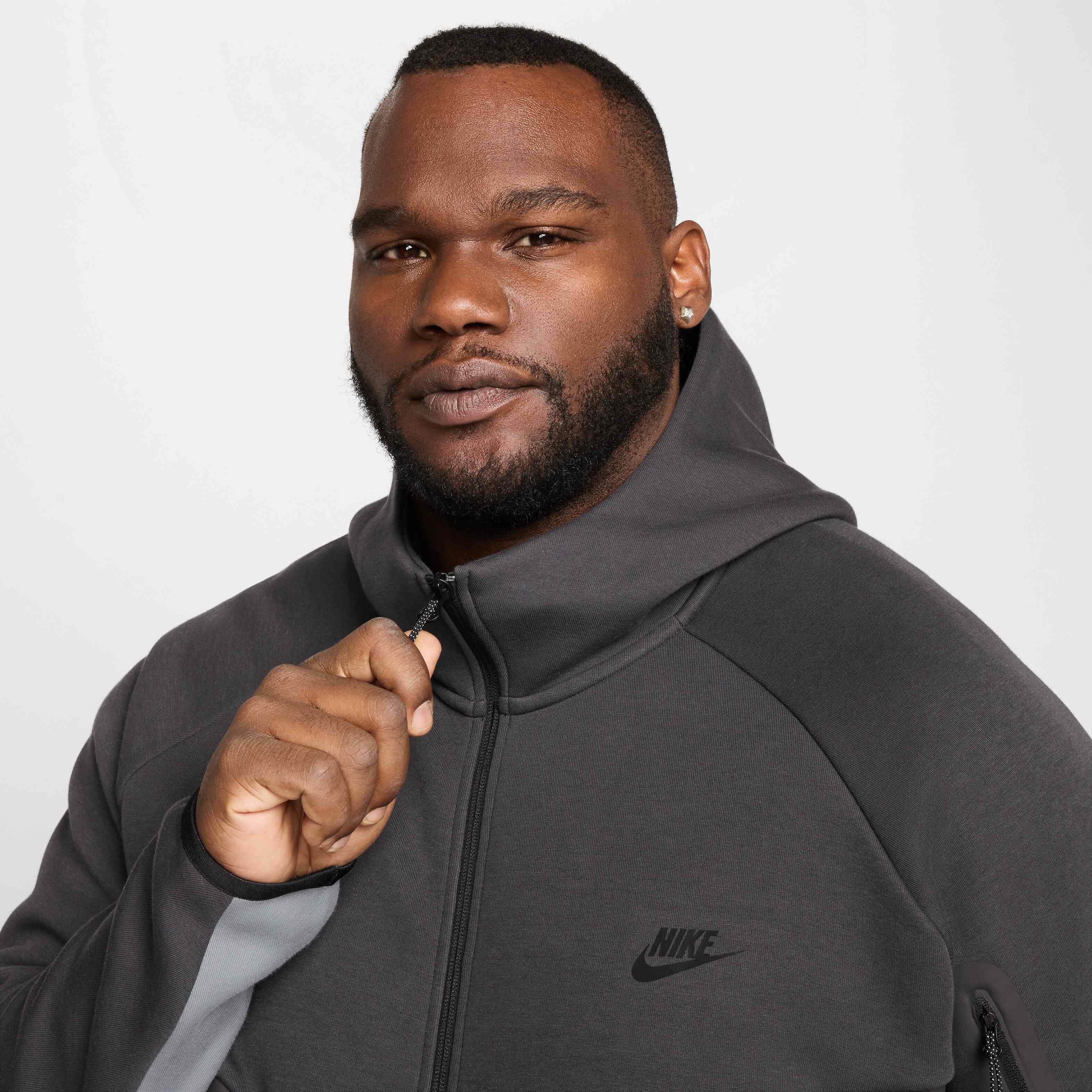 Buy Nike Tech Men's Full-Zip Windrunner Hoodie - Anthracite Buy Nike Tech Men's Full-Zip Windrunner Hoodie - Anthracite
