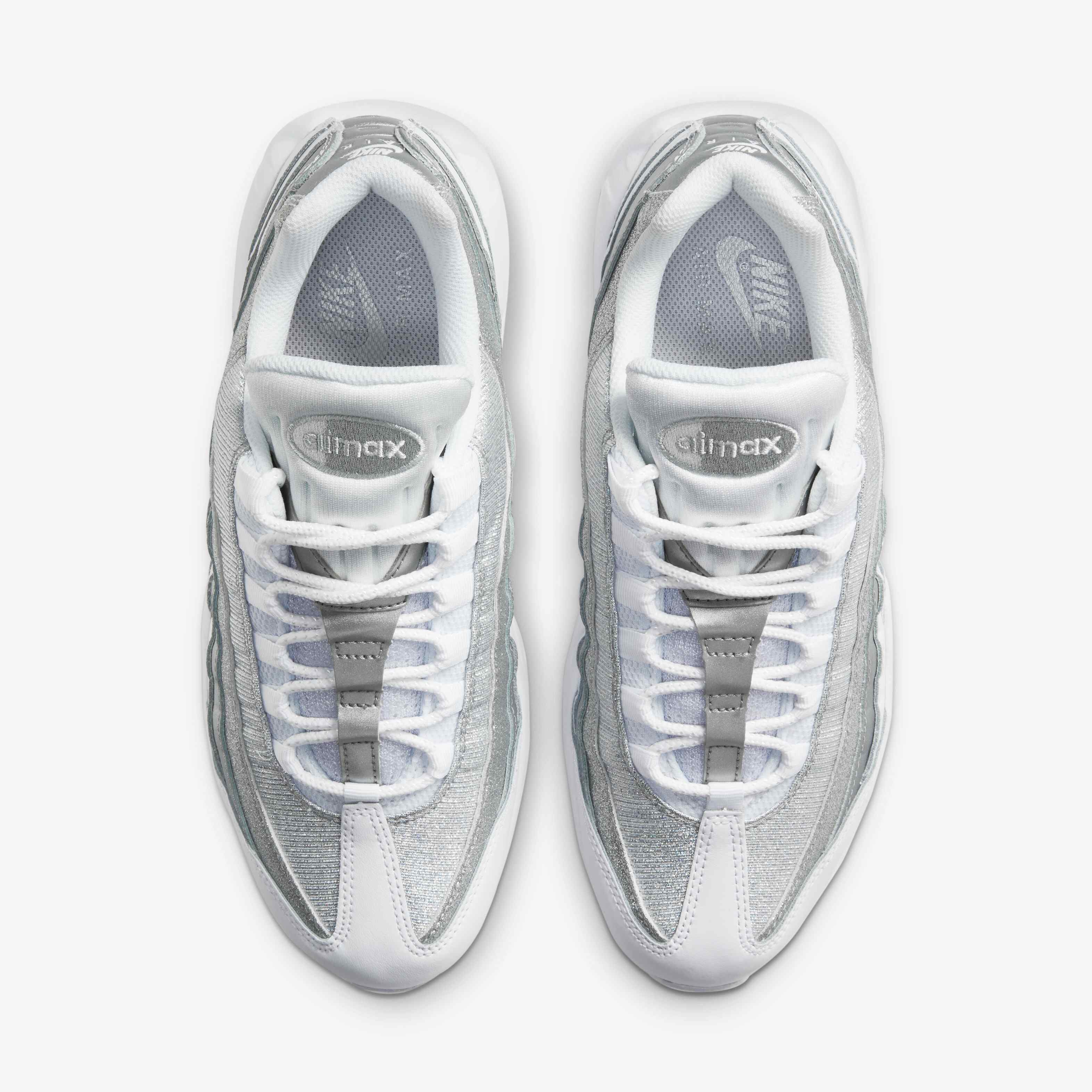 Buy Nike Air Max 95 Women's Shoes White/Metallic Silver/Pure