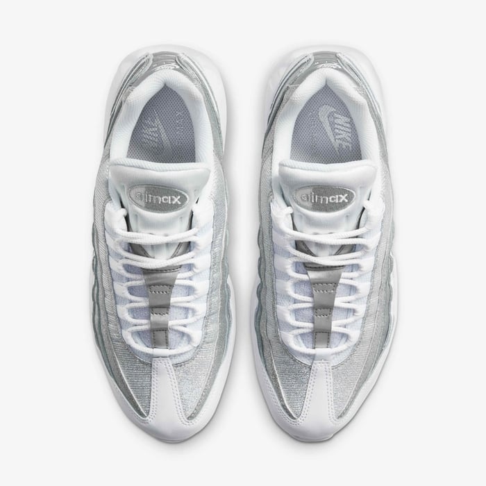 Buy Nike Air Max 95 Women's Shoes White/Metallic Silver/Pure
