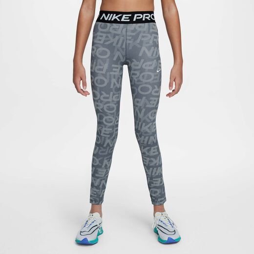 Kids Tights & Leggings-Nike, Nike Pro, Older Kids' (Girls') Dri-FIT Mid-Rise Leggings