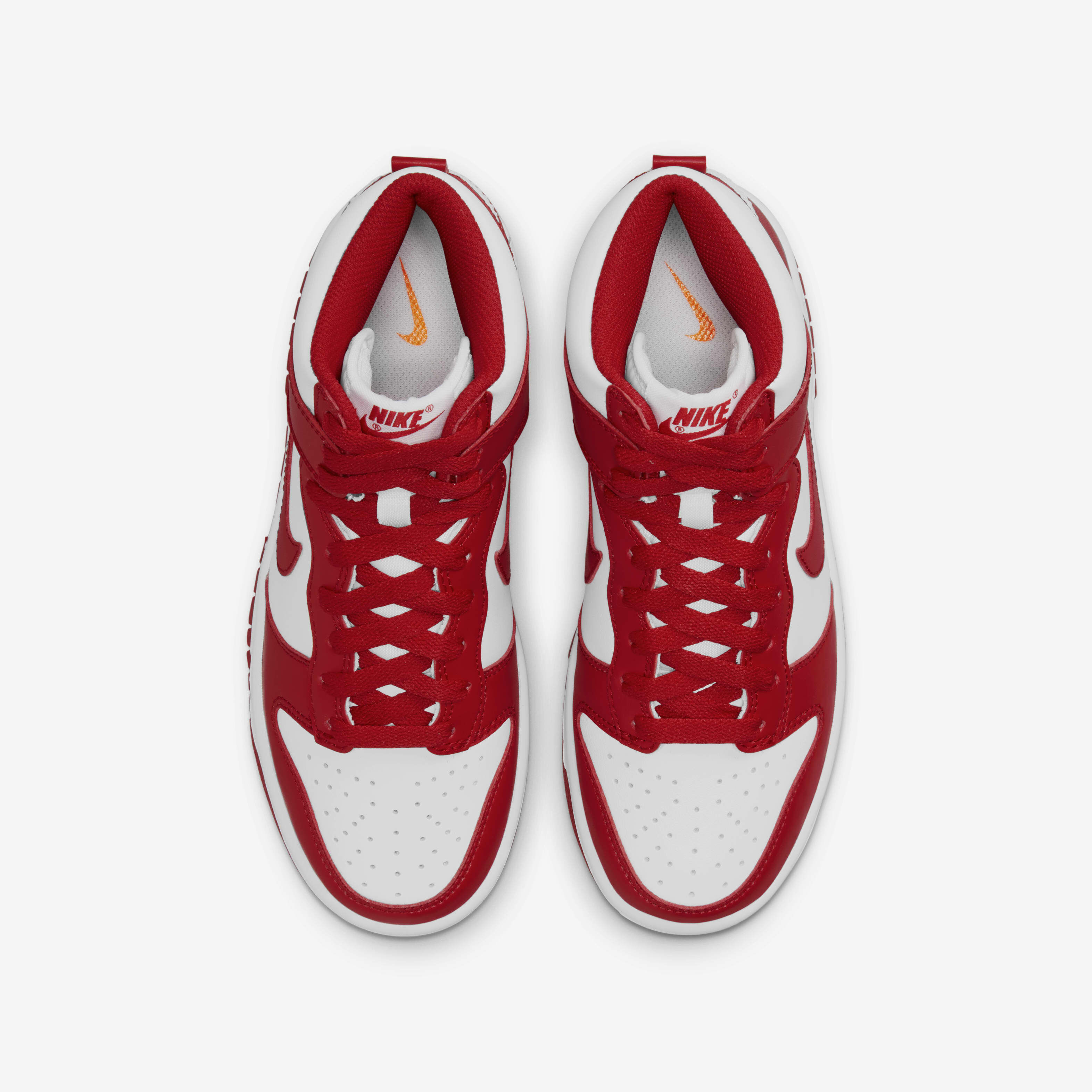 Buy Nike Dunk High Older Kids' Shoes - White/University Red