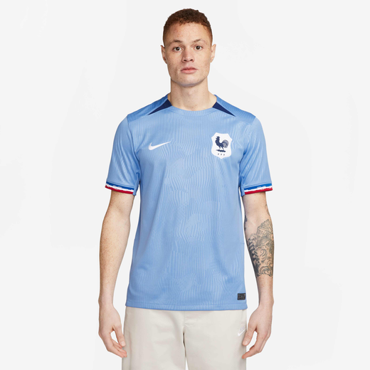 ملابس وقمصان الفريق-نايكي, FFF 2023 ستيديوم الأساسي, تيشيرت كرة القدم نايكي دراي-فت للرجال