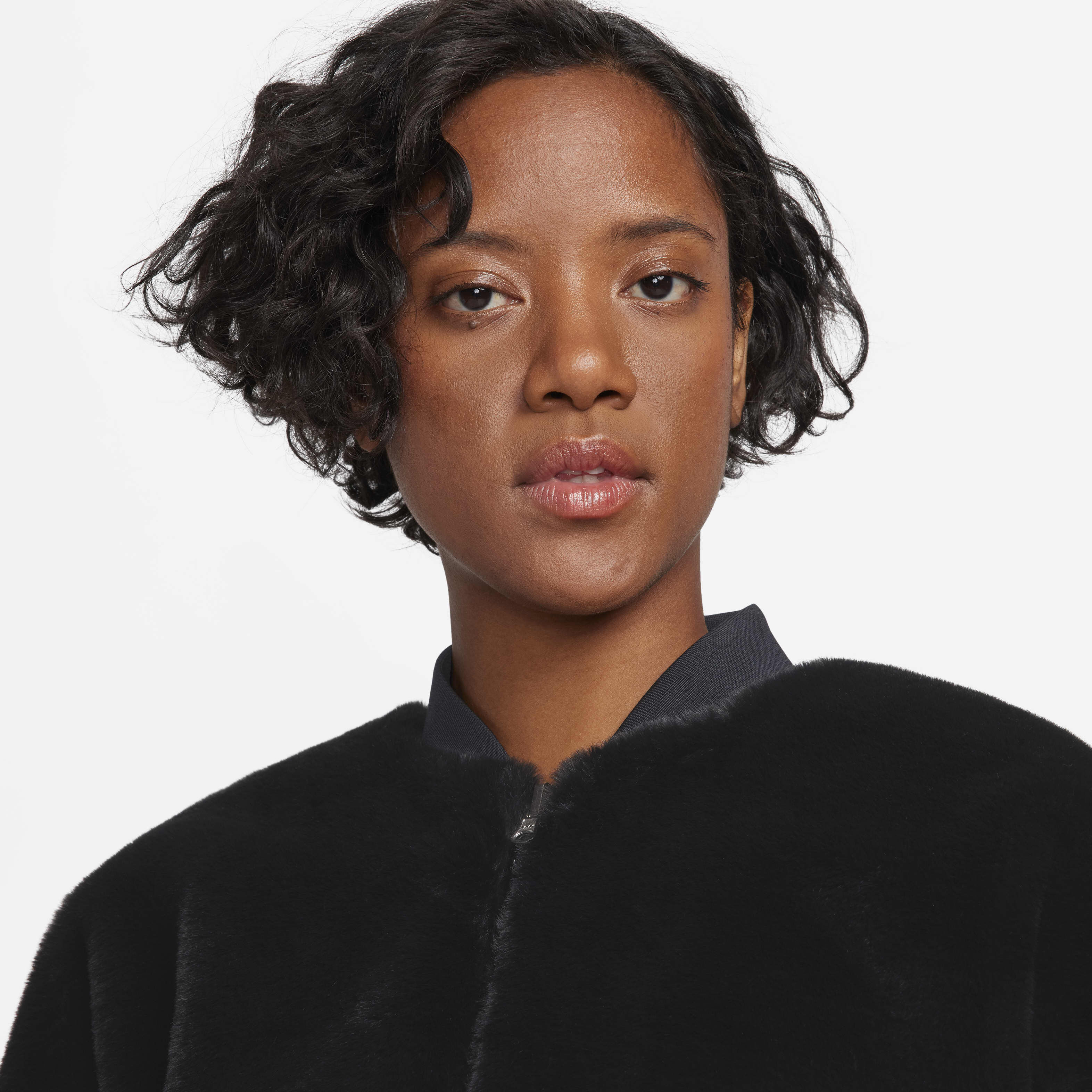 Buy Nike Sportswear Women s Reversible Faux Fur Bomber Nike Saudi Official