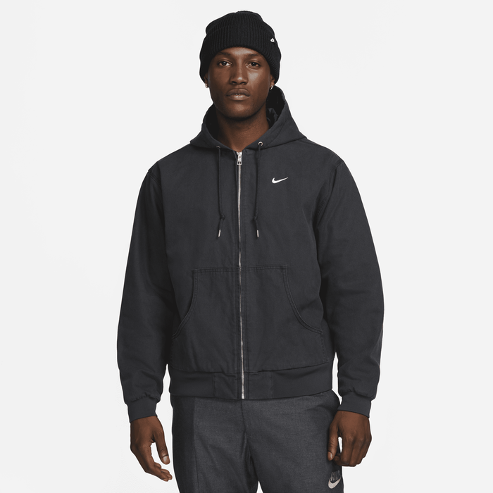 Nike running padded hooded jacket in black sales