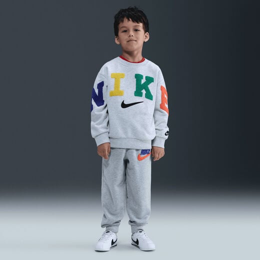 Clothing-Nike, Nike Club, Little Kids' Chenille Fleece Crew Clothing-Nike, Nike Club, Little Kids' Chenille Fleece Crew