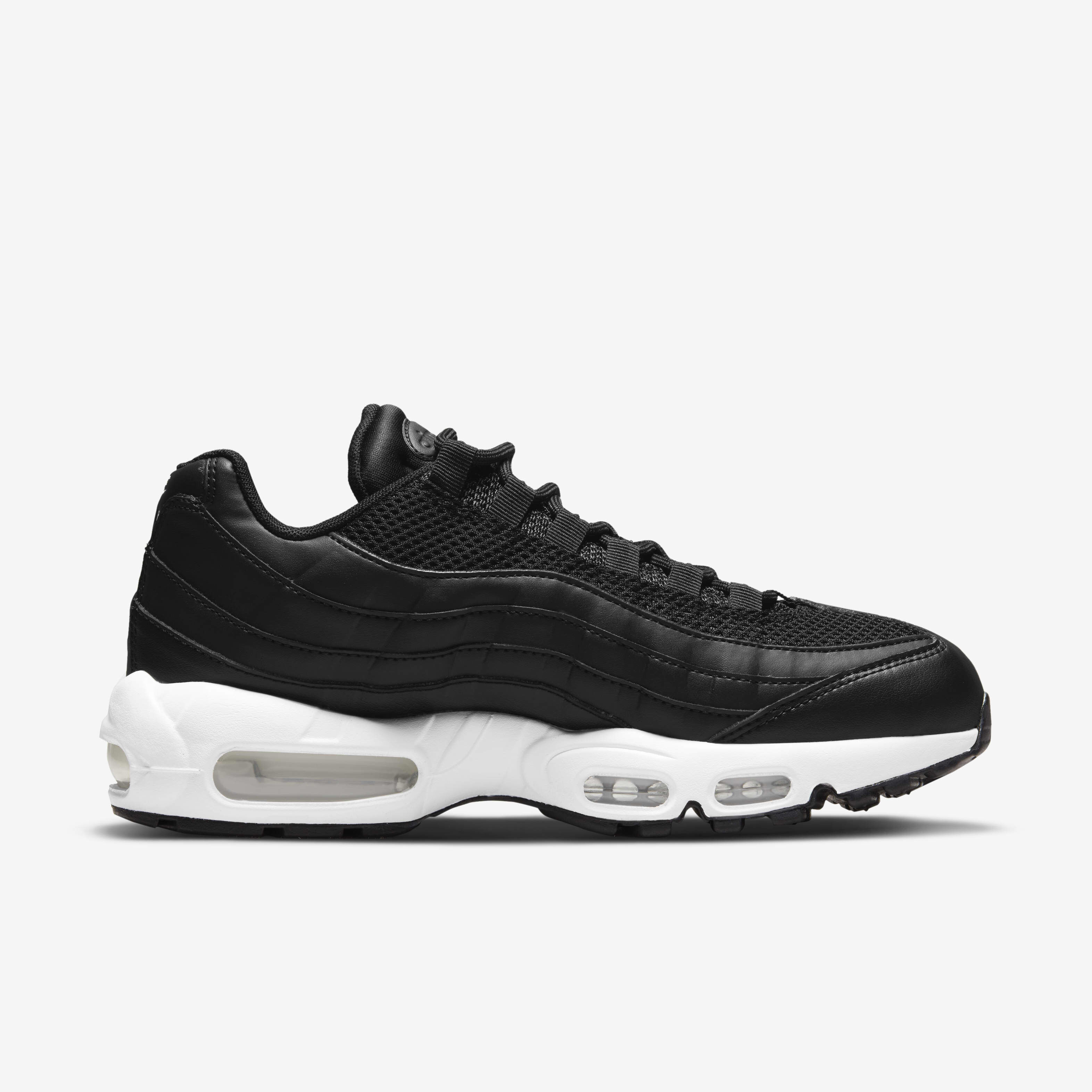 Women's all black air max 95 discount