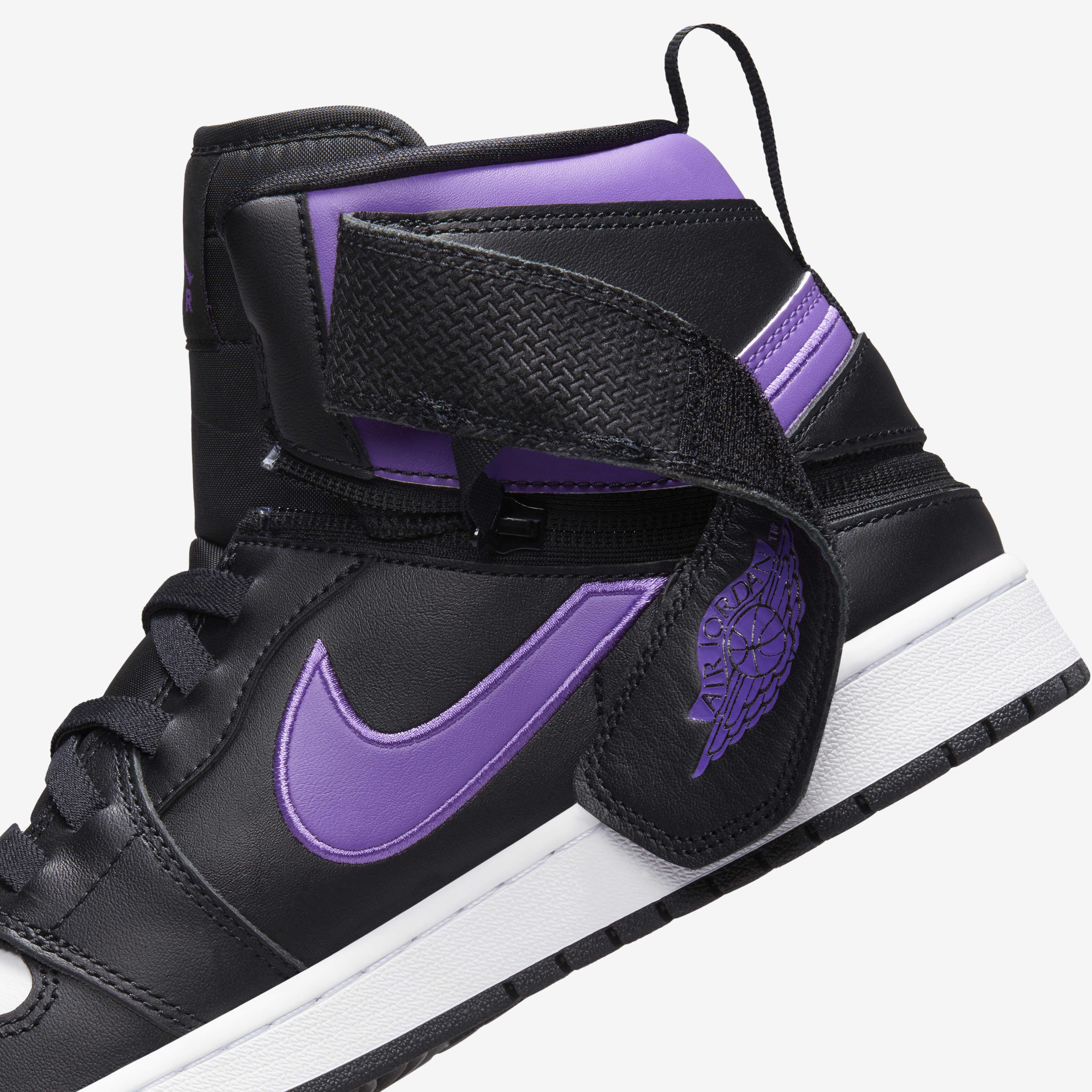 Buy Air Jordan 1 Hi FlyEase Men's Shoes - Black/White/Wild