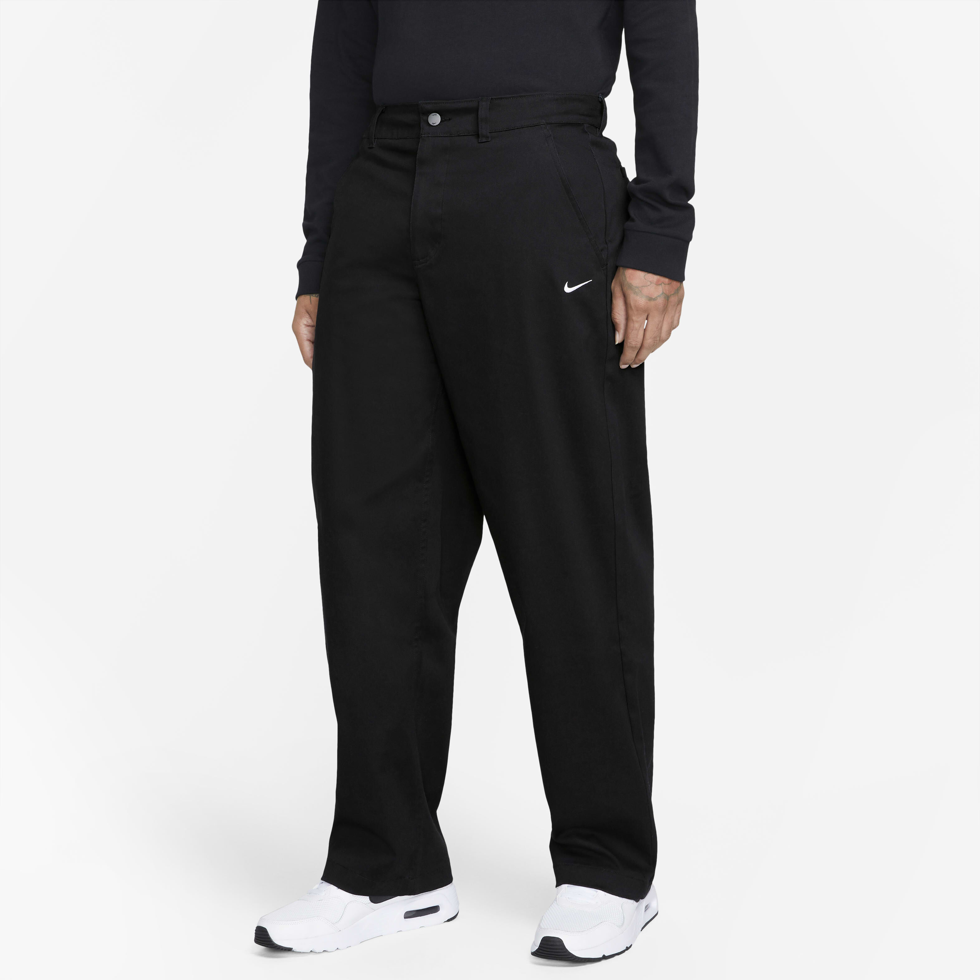 Buy Nike Life Men's El Chino Trousers - Black/White | Nike