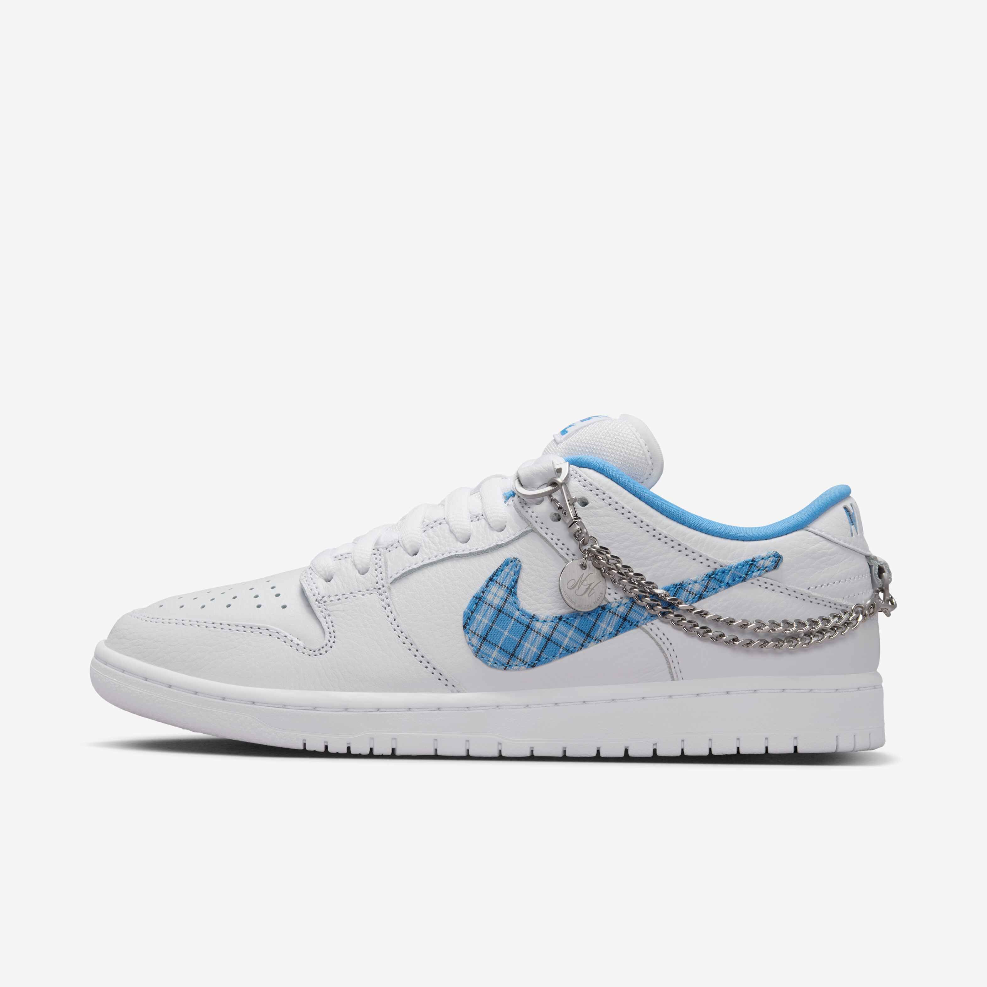 Buy Nike SB Dunk Low Pro Skate Shoes - White/White/Midnight Navy/University  Blue | Nike Saudi Official