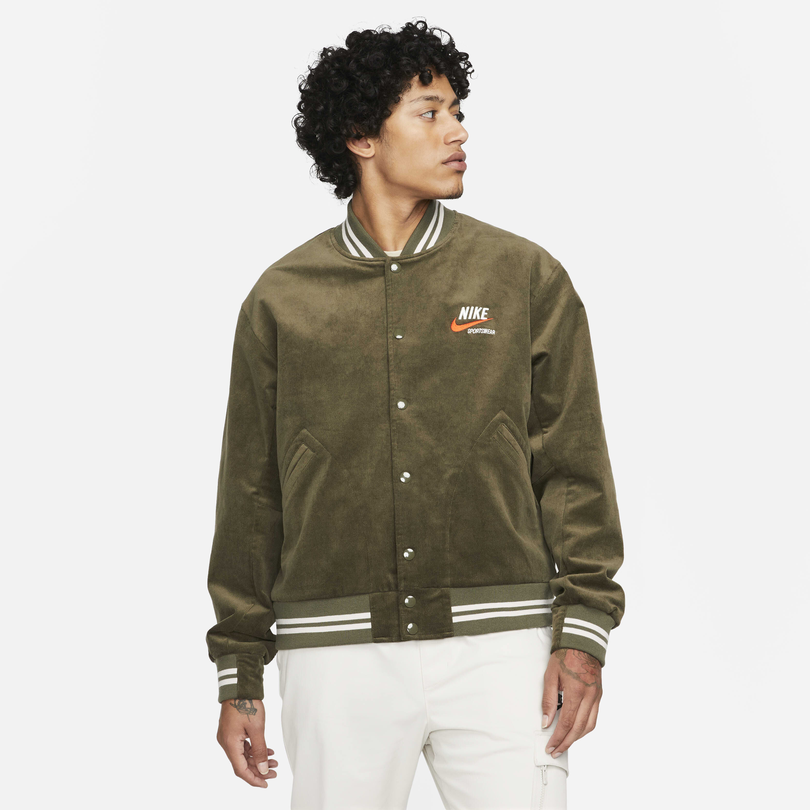 nike khaki bomber jacket