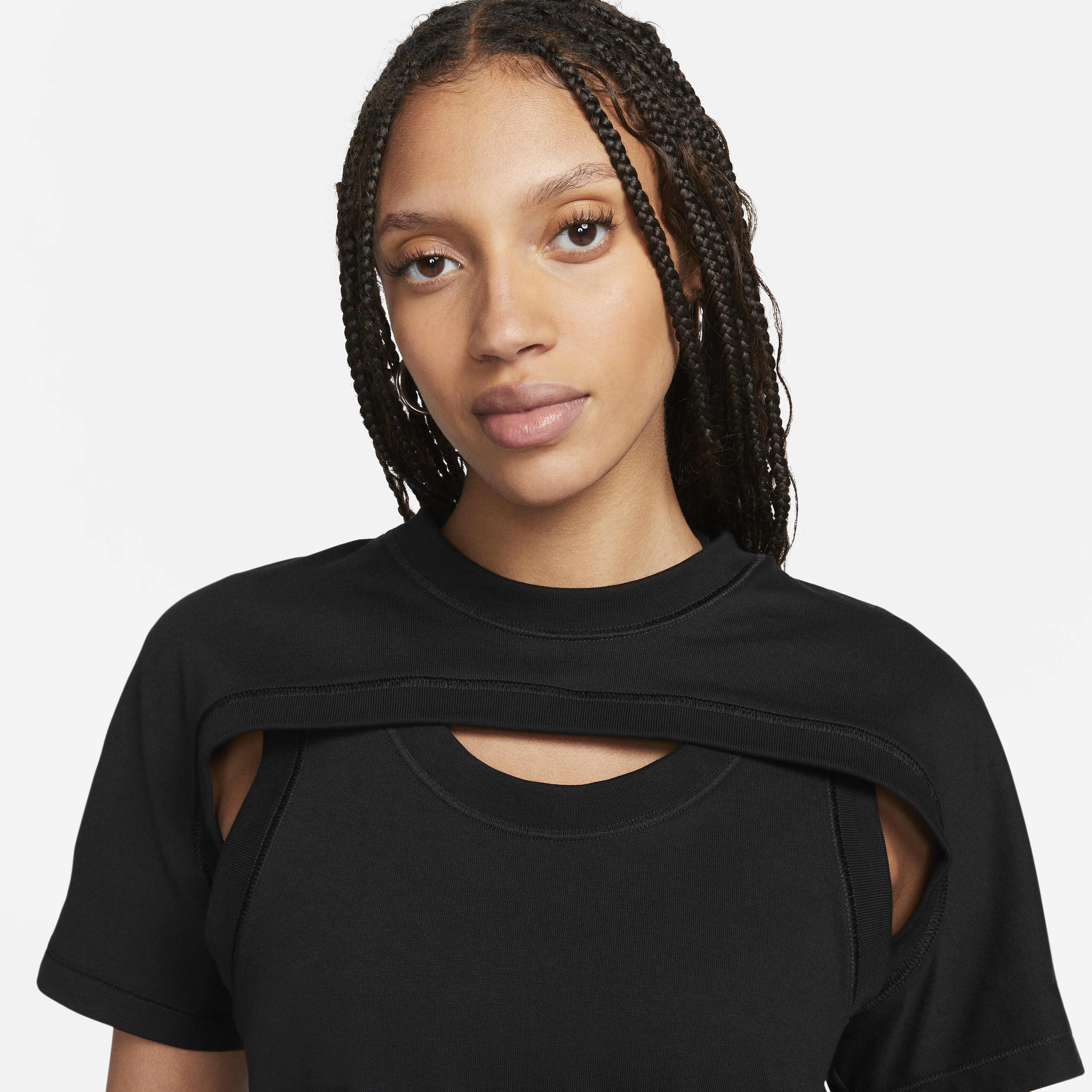 Nike black short sleeve bodysuit hot sale