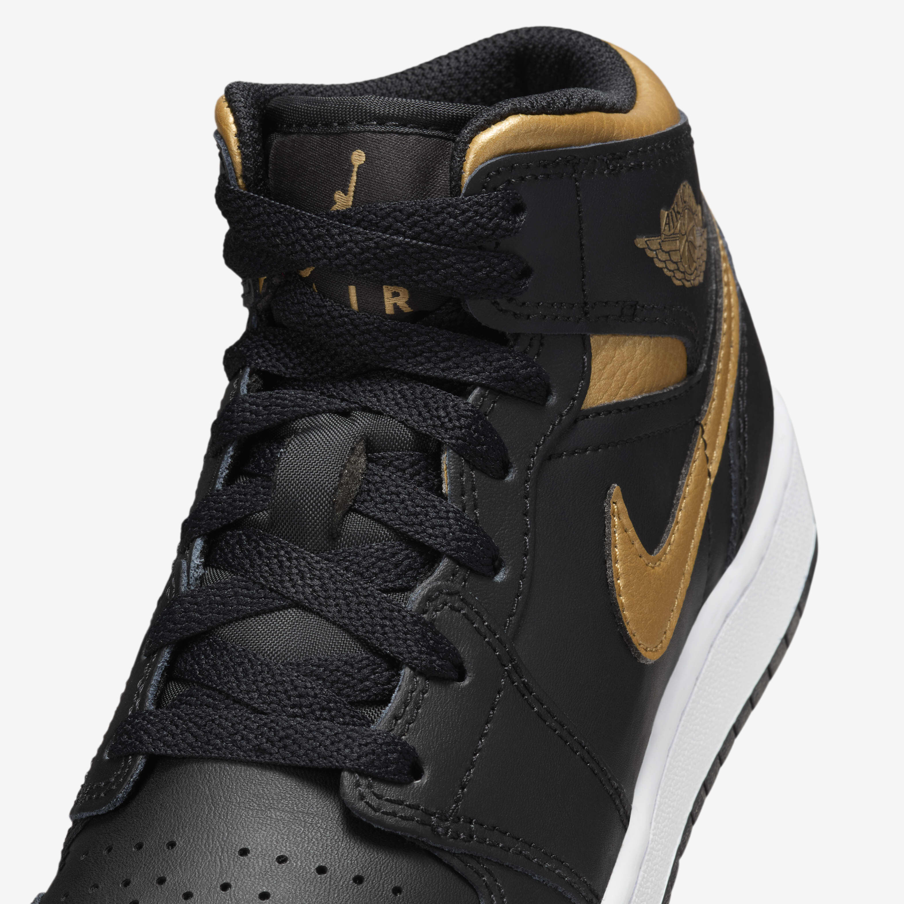 Jordan 1 mid black metallic sneakers new arrivals