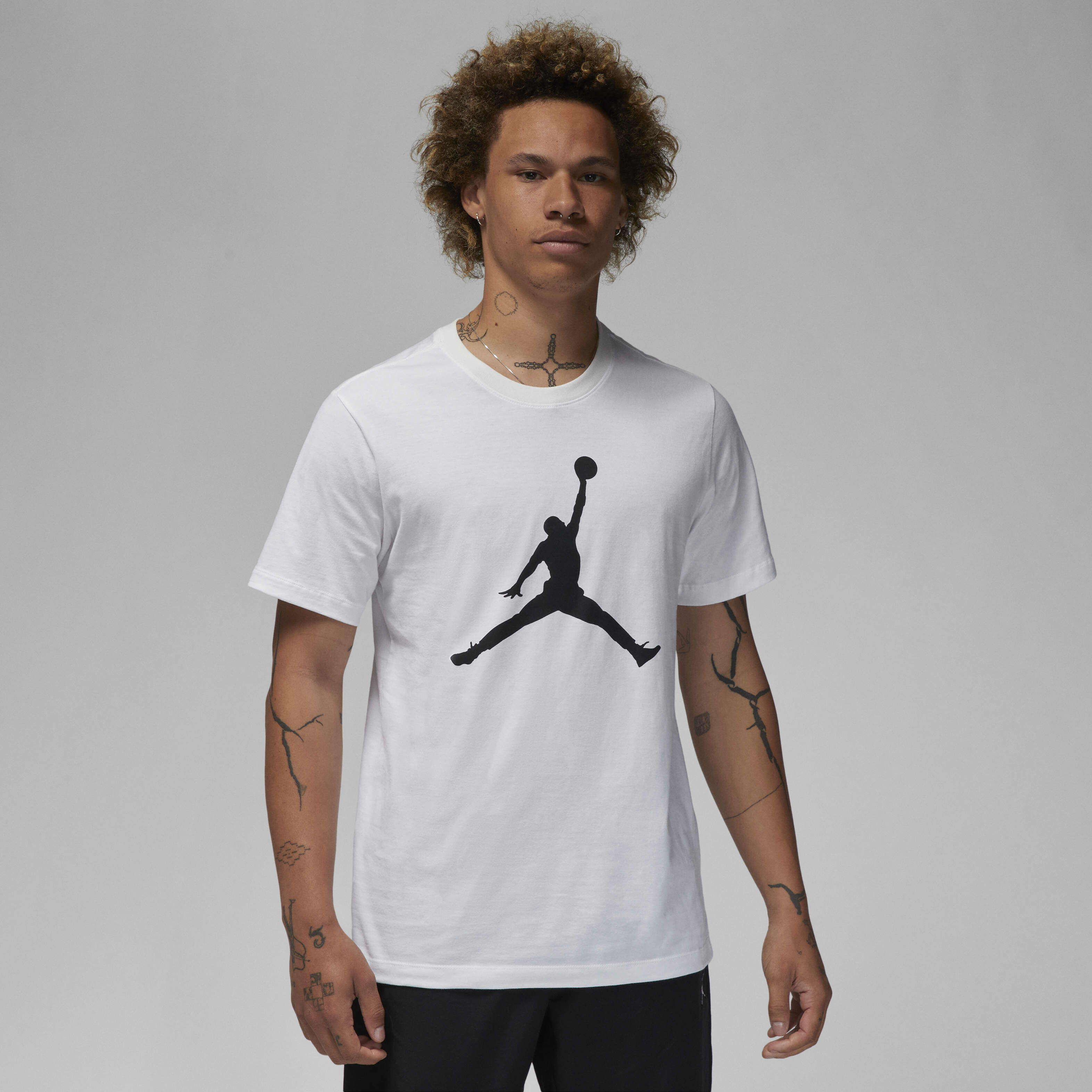 Buy Jordan Jumpman Men's T-Shirt White/Black/Black Nike Saudi