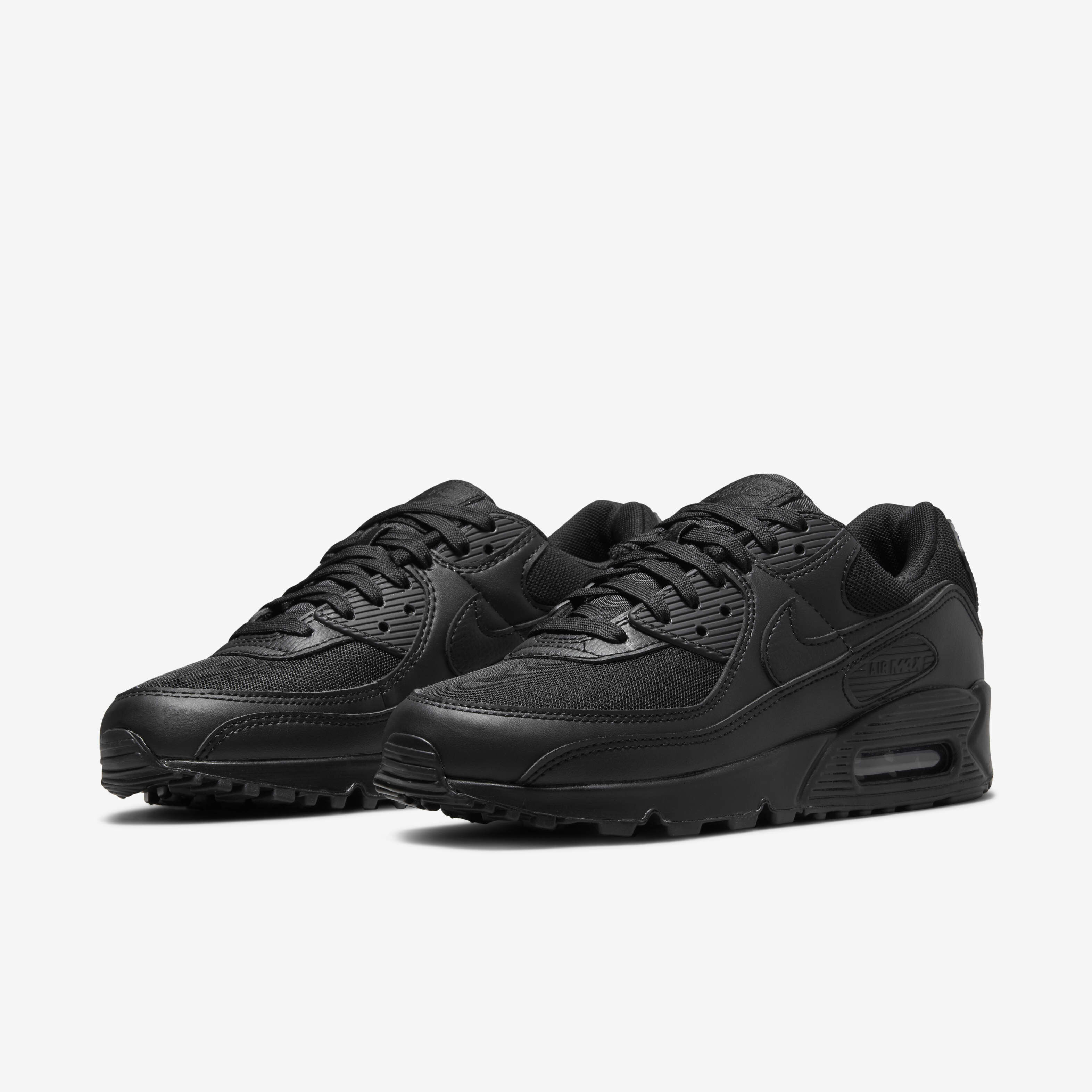 Womens nike air max 90 black leather online