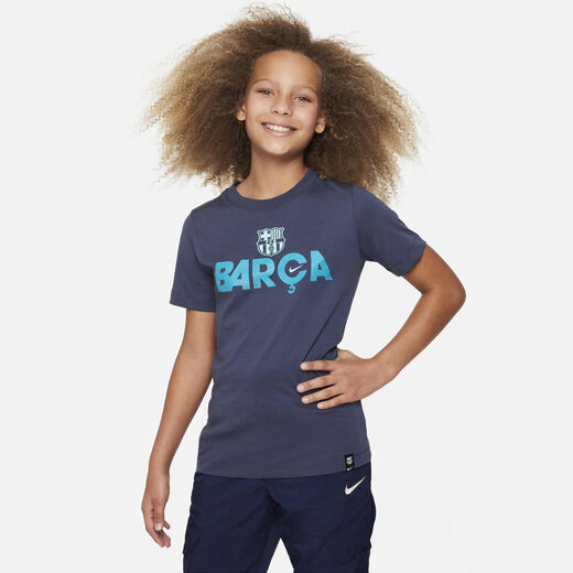 Clothing-Nike, F.C. Barcelona Mercurial, Older Kids' Nike Football T-Shirt
