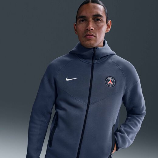 Football Hoodies & Sweatshirts-Nike, Paris Saint-Germain Tech Fleece Windrunner, Men's Nike Football Fleece Full-Zip Hoodie