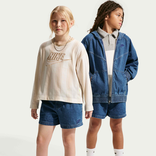 Kids' Clothing-Nike, Nike Sportswear Collection, Older Kids' Denim Shorts