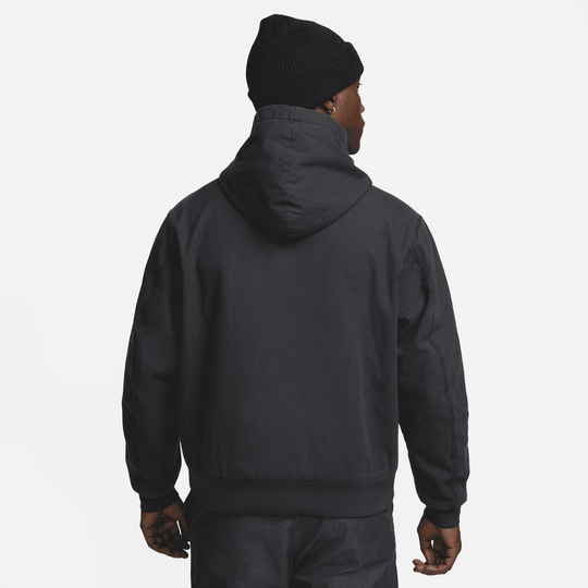 Nike running padded 2025 hooded jacket in black