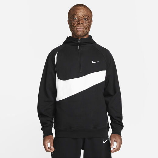Swoosh-Nike, Nike Swoosh, Men's 1/2-Zip Fleece Hoodie