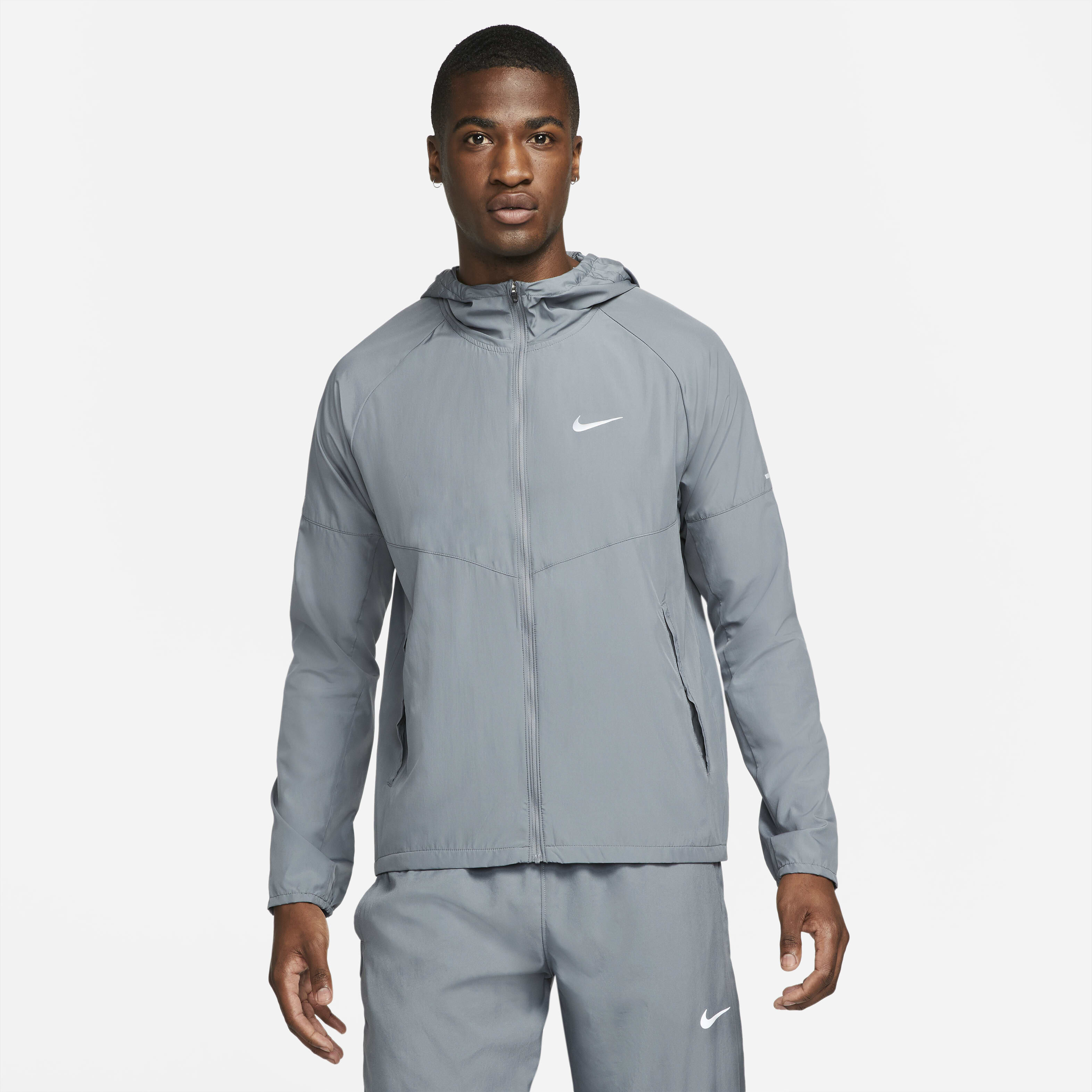Buy Nike Miler Men's Repel Running Jacket - Smoke Grey/Smoke