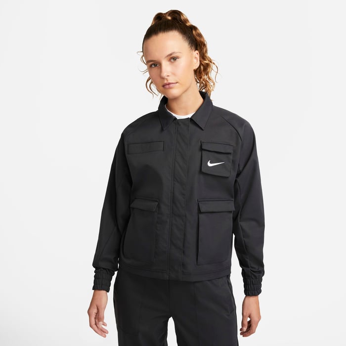 Buy Nike Sportswear Swoosh Women's Woven Jacket Black/White