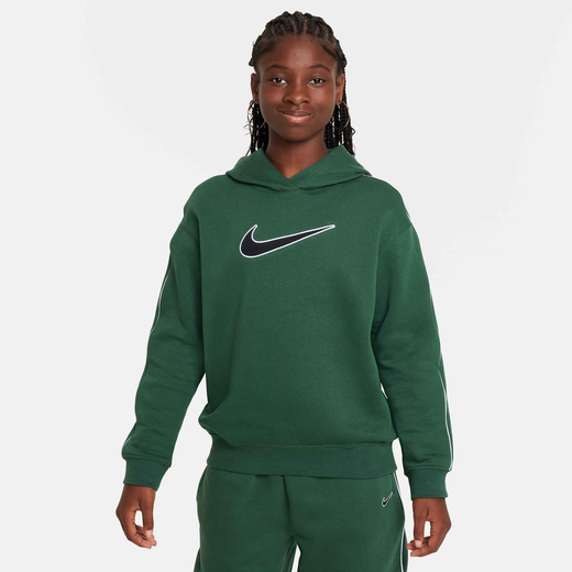 Hoodies & Sweatshirts-Nike, Nike Sportswear, Older Kids' (Girls') Oversized Fleece Pullover Hoodie