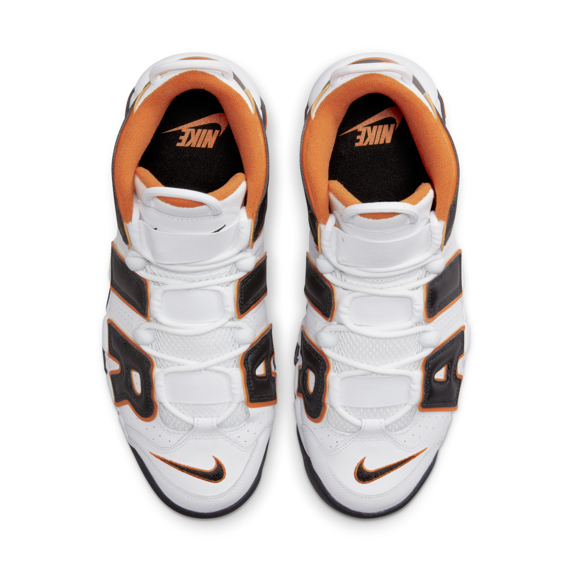 Nike uptempo orange and black store