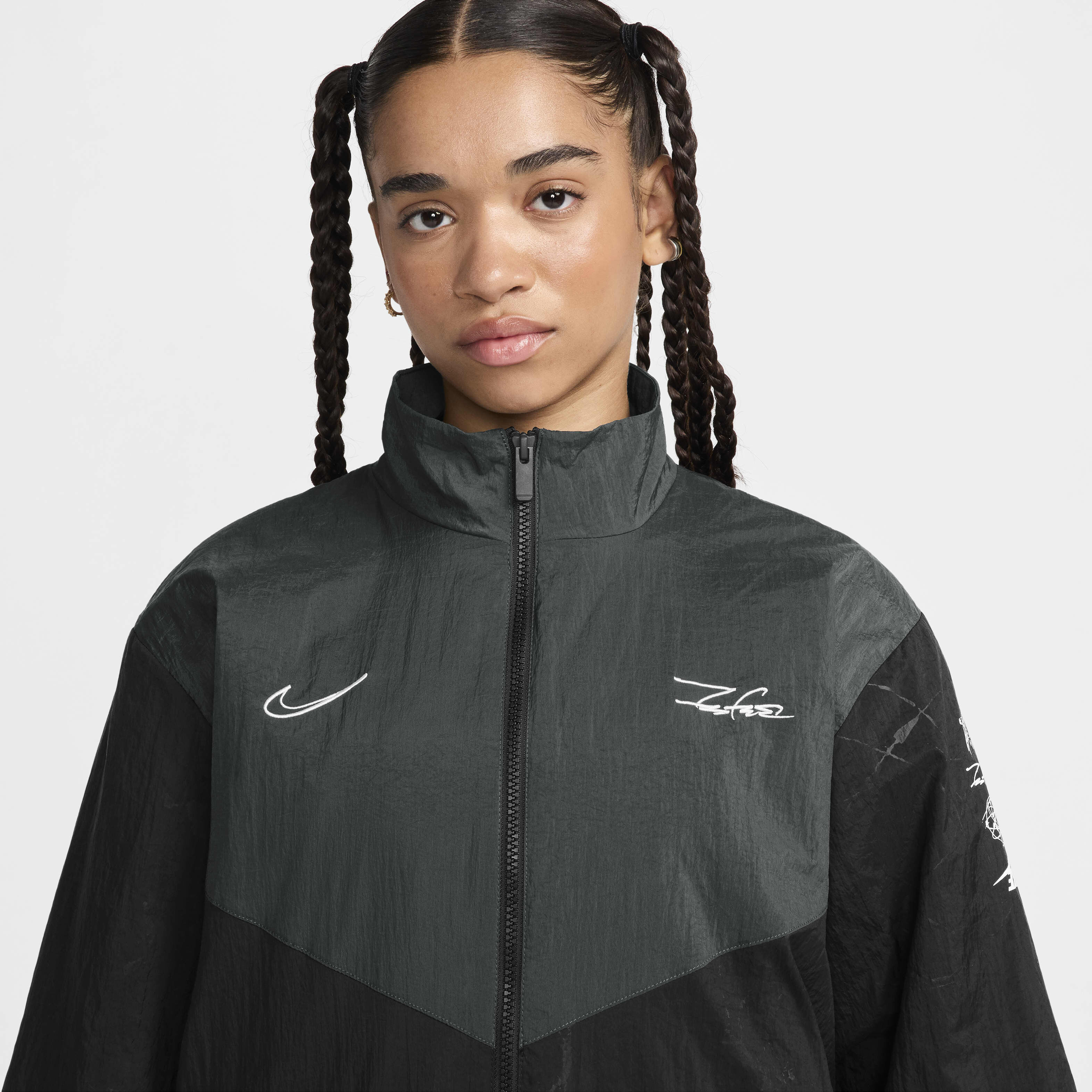 Nike windrunner women's black sales