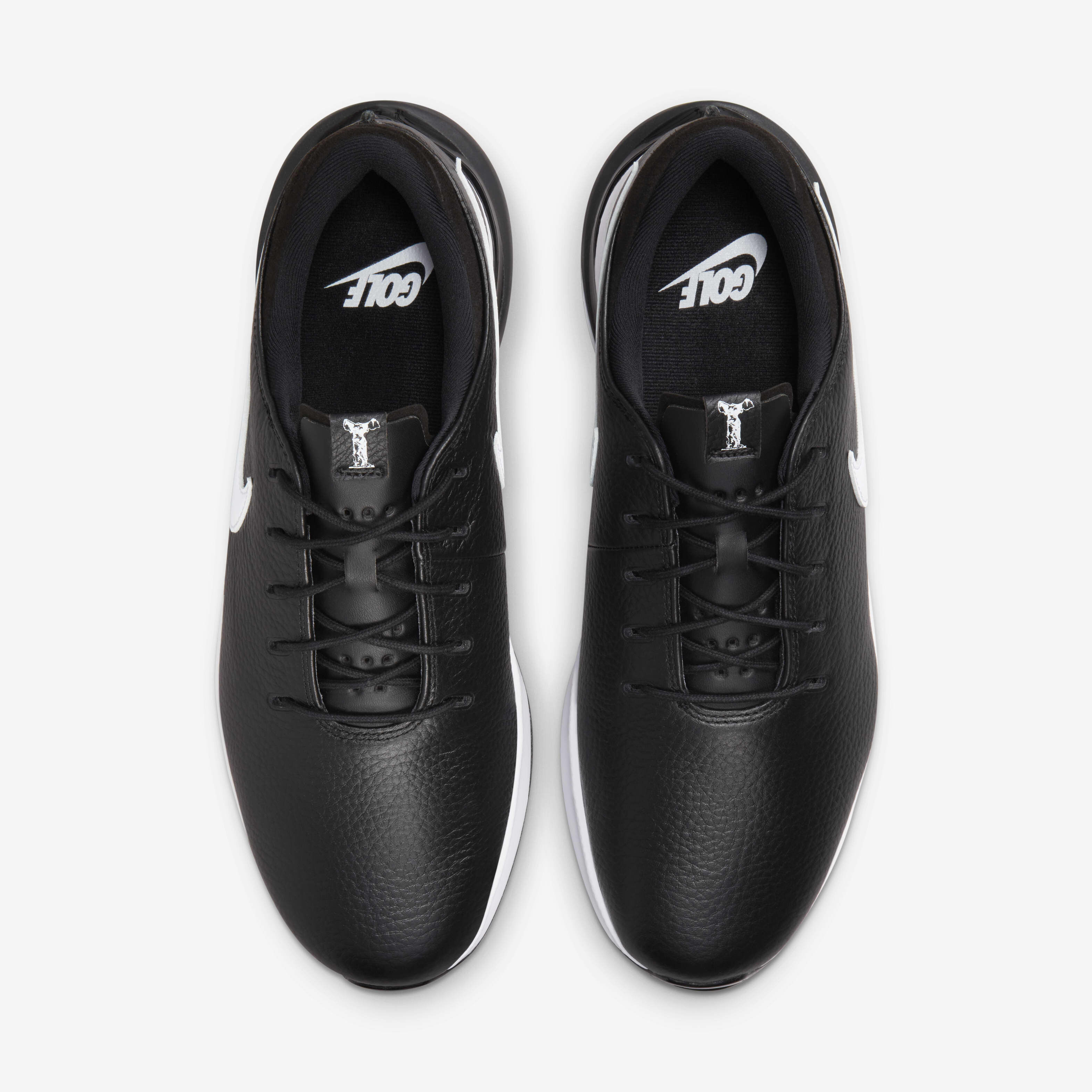 Nike golf shoes leather top