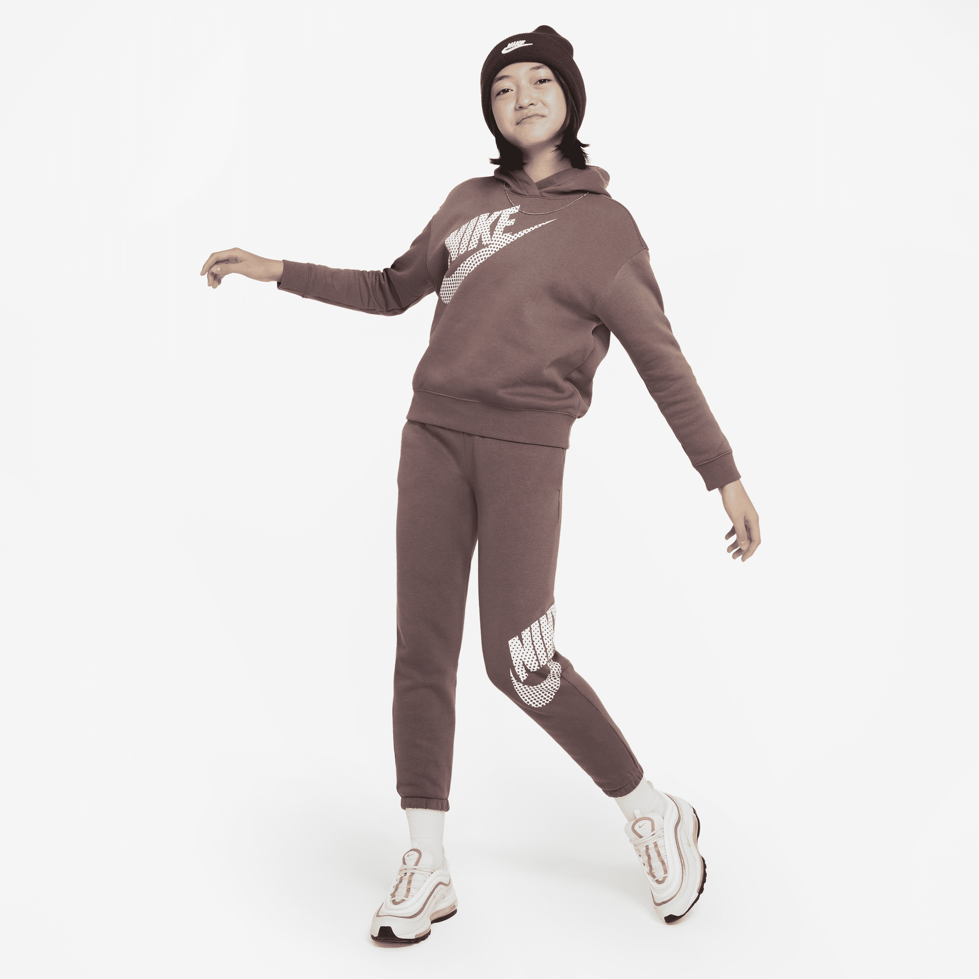 Shop Sportswear Older Kids Girls Oversized Pullover Hoodie