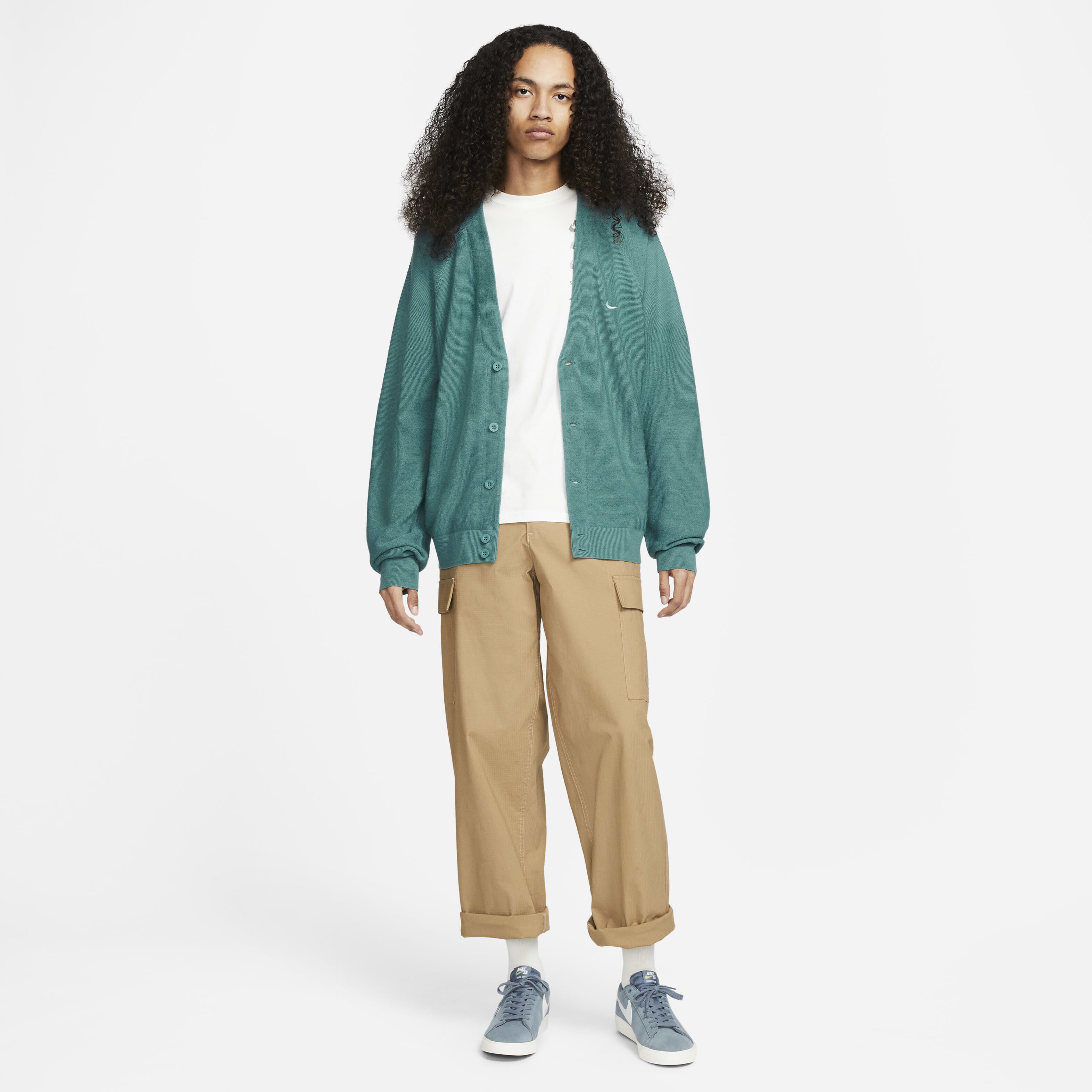 人気☆NIKE☆ SB SKATEBOARDING CARDIGAN MINERAL TEAL Nike SB Skate Cardigan Polyester/Wool Mineral Teal Unisex