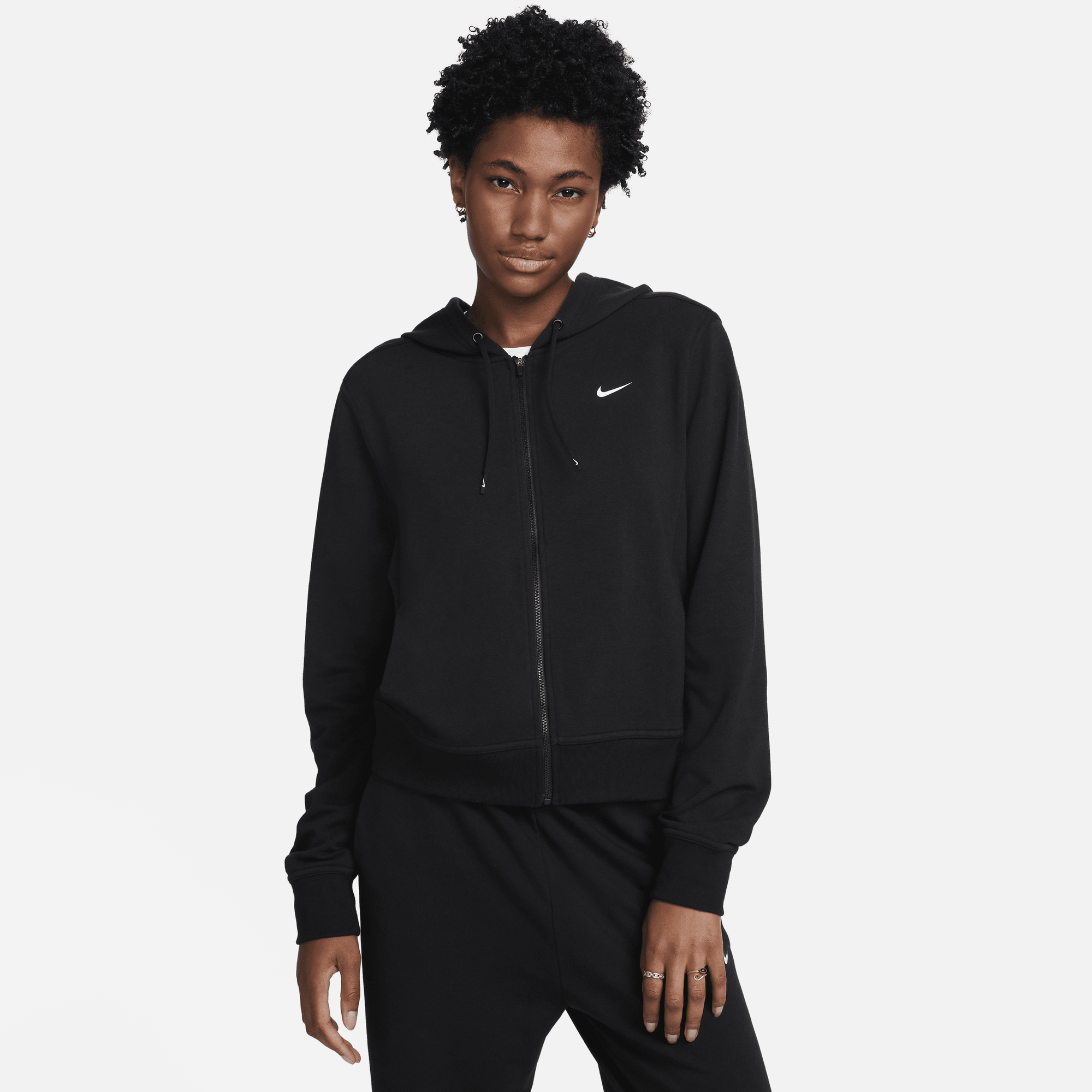 Shop Dri FIT One Women s Full Zip French Terry Hoodie Nike KSA