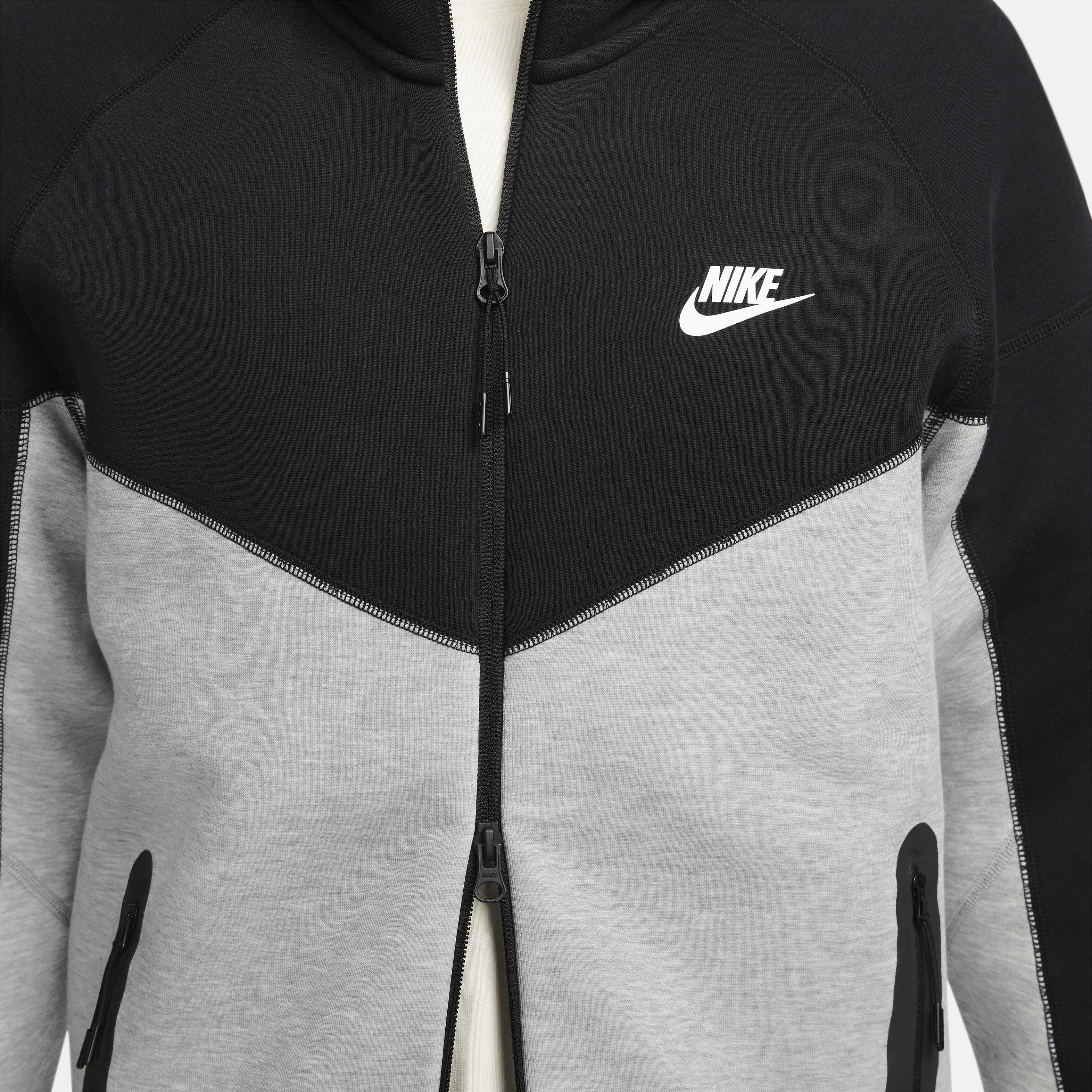 Buy Nike Sportswear Tech Fleece Windrunner Men s Full Zip Hoodie Dark Grey Heather Black White Nike Saudi Official