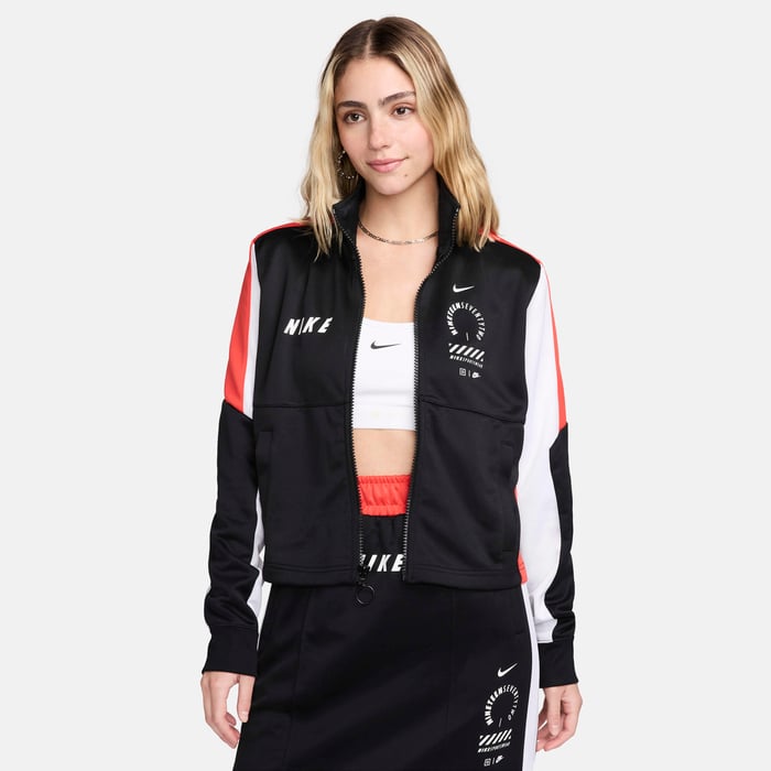 Buy Nike Sportswear Women's Tracksuit Top Black/Light Crimson