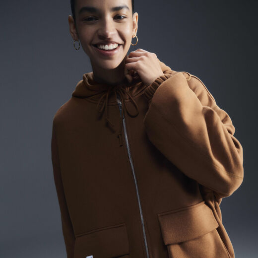 Hoodies & Sweatshirts-Nike, Nike Sportswear, Women's Oversized Full-Zip French Terry Hoodie