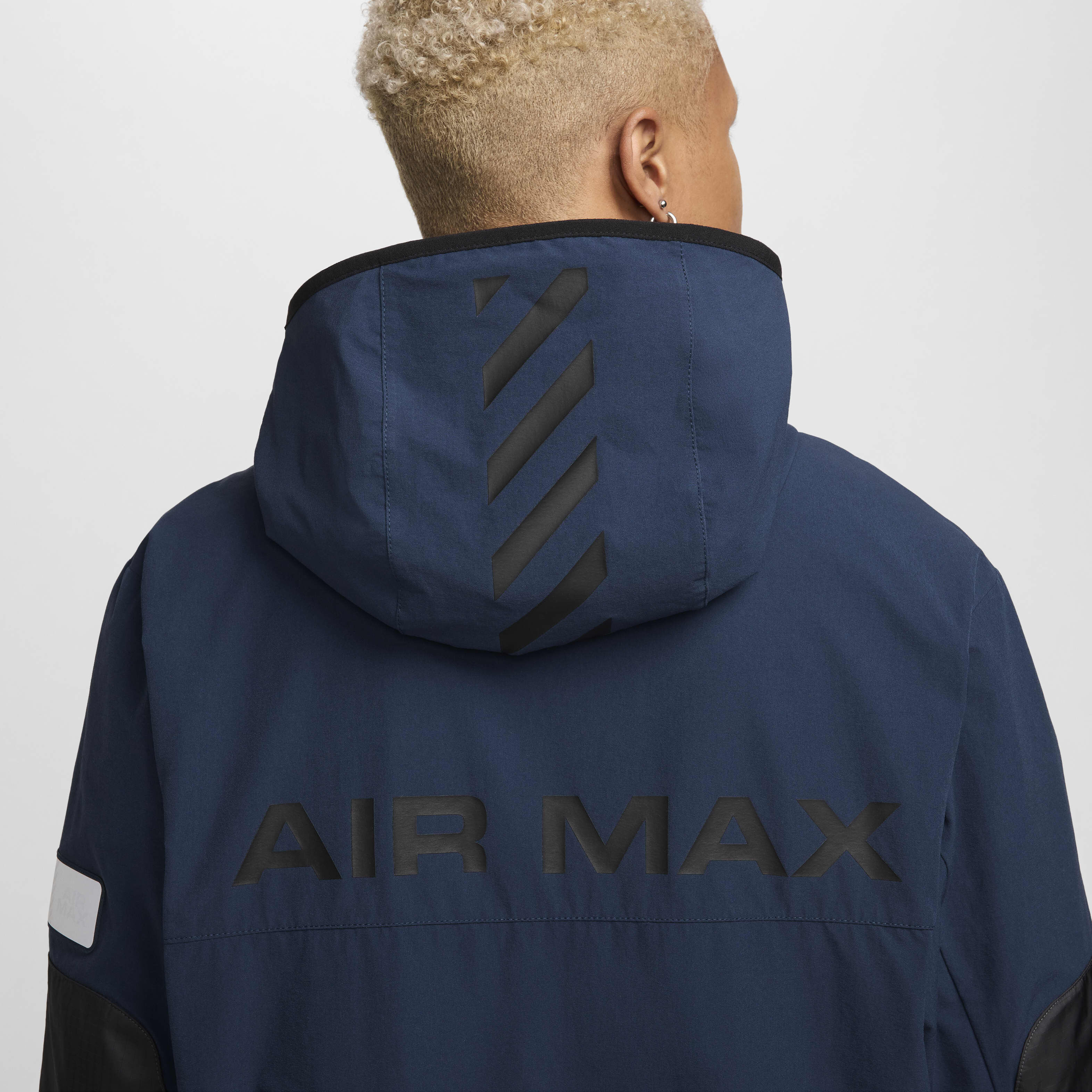 Buy Nike Air Max Men s Woven Jacket Armoury Navy Dark Smoke Grey Black Nike Saudi Official