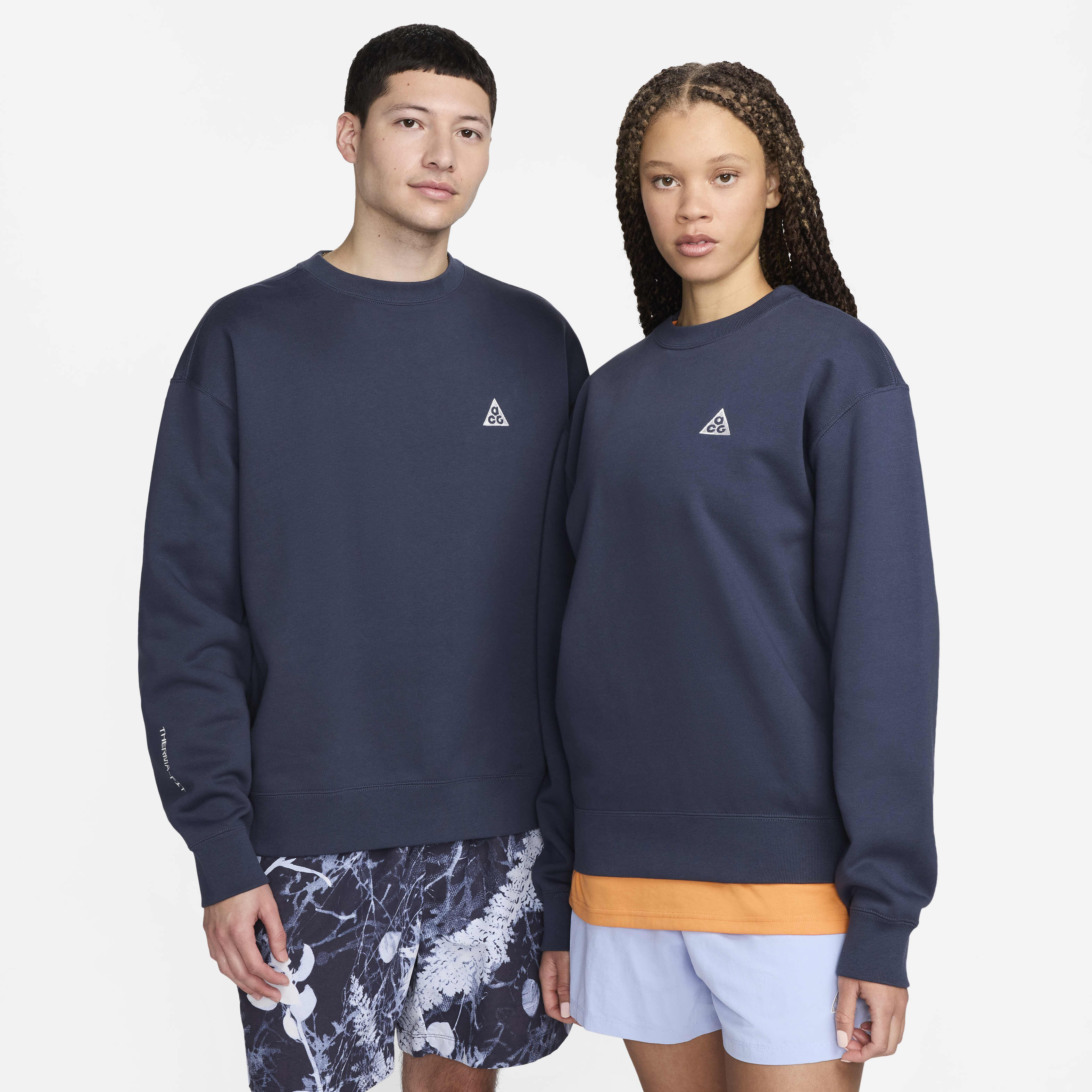 Buy Nike ACG Therma-FIT Fleece Crew - Thunder Blue/Summit