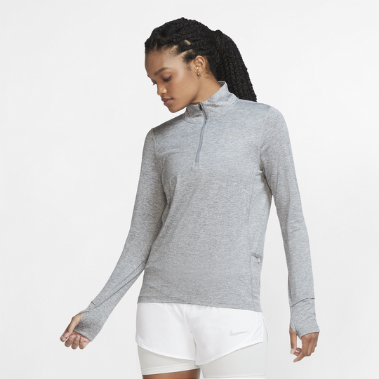 Nike half zip running top deals grey