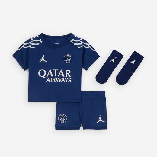 أطقم-جوردن, باريس سان جيرمان 2025 ستيديوم البديل, طقم كرة القدم جوردن طبق للأصل من 3 قطع للأطفال الرضّع