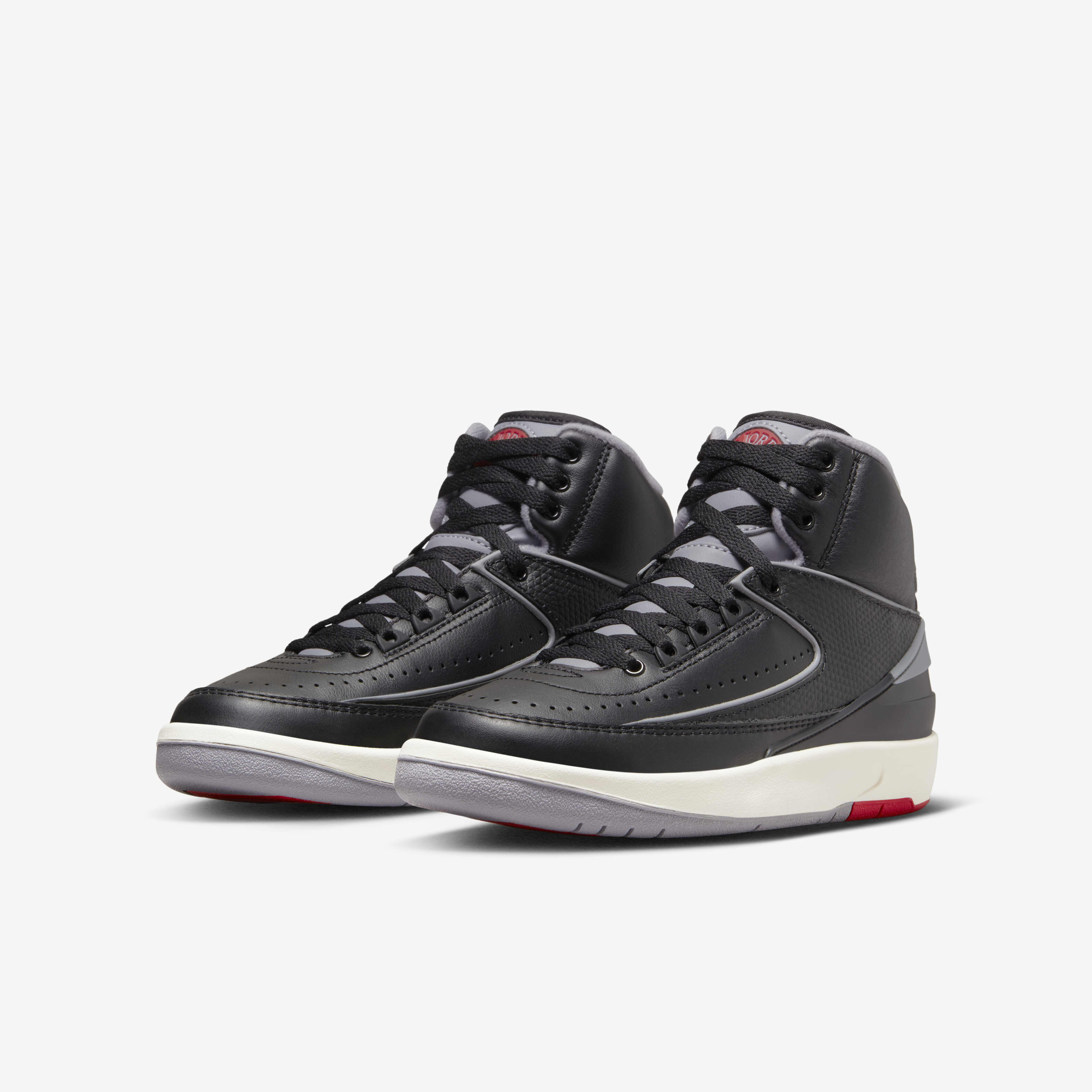 black and red jordan 2